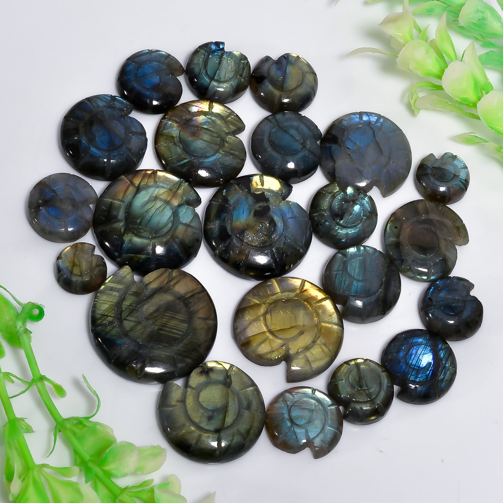 Carving labradorite natural Gemstone lot Natural blue flashy labradorite