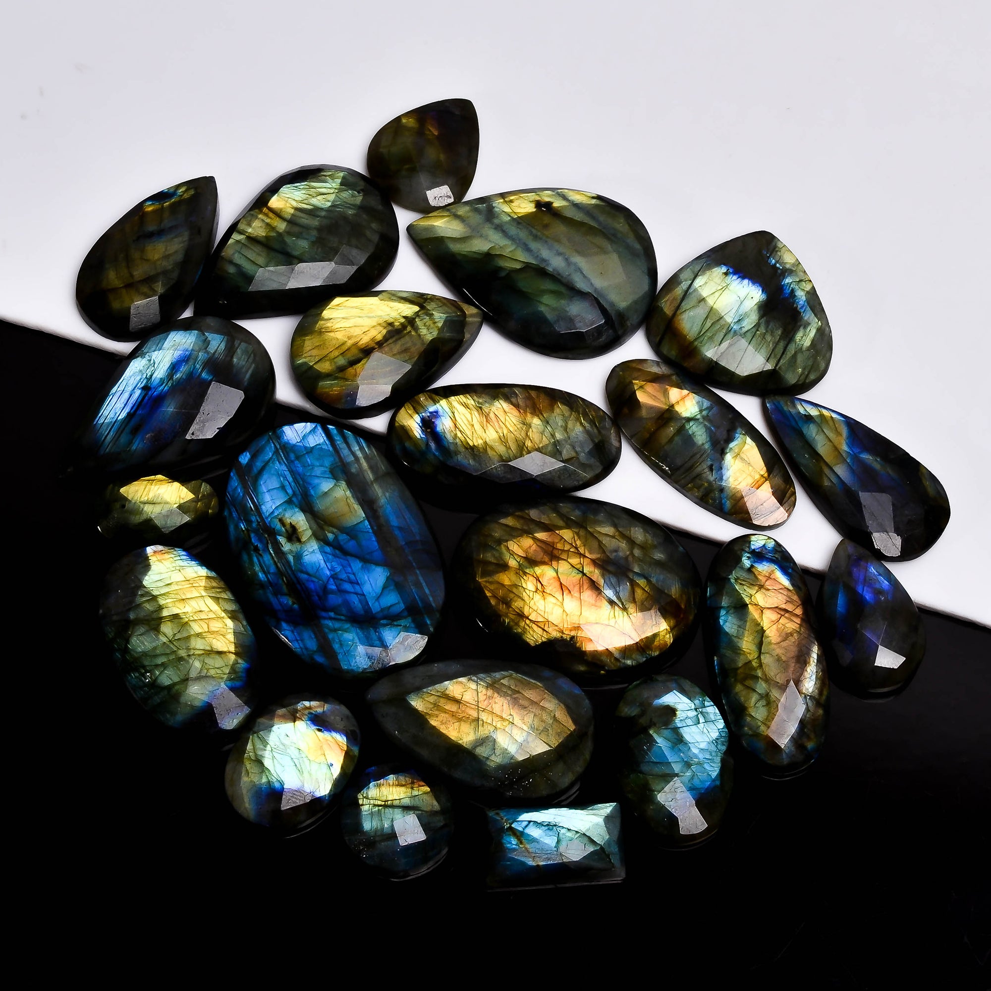 Natural Labradorite Cabochon Gemstone Lot – High Quality for Jewelry Making