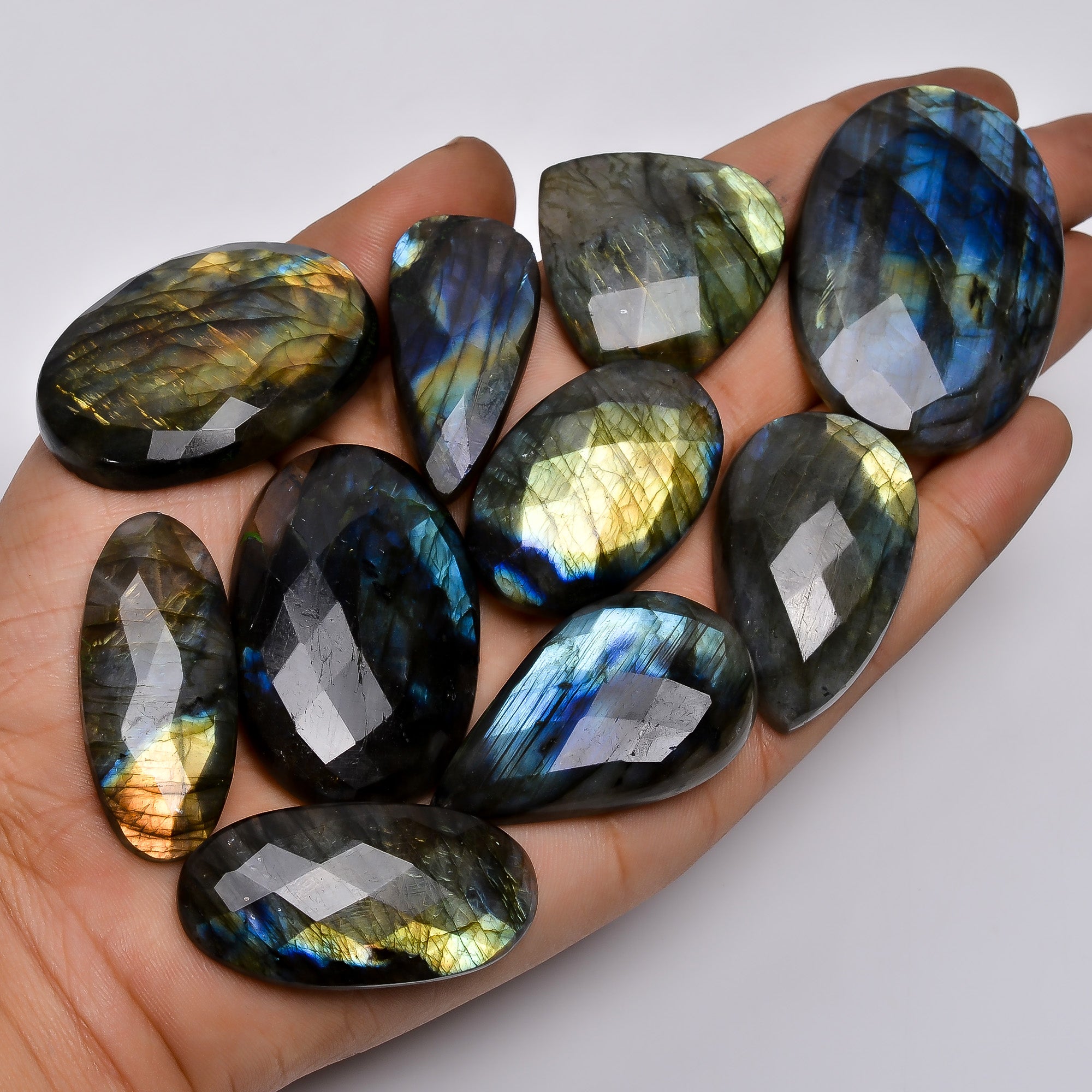 Natural Labradorite Cabochon Gemstone Lot – High Quality for Jewelry Making