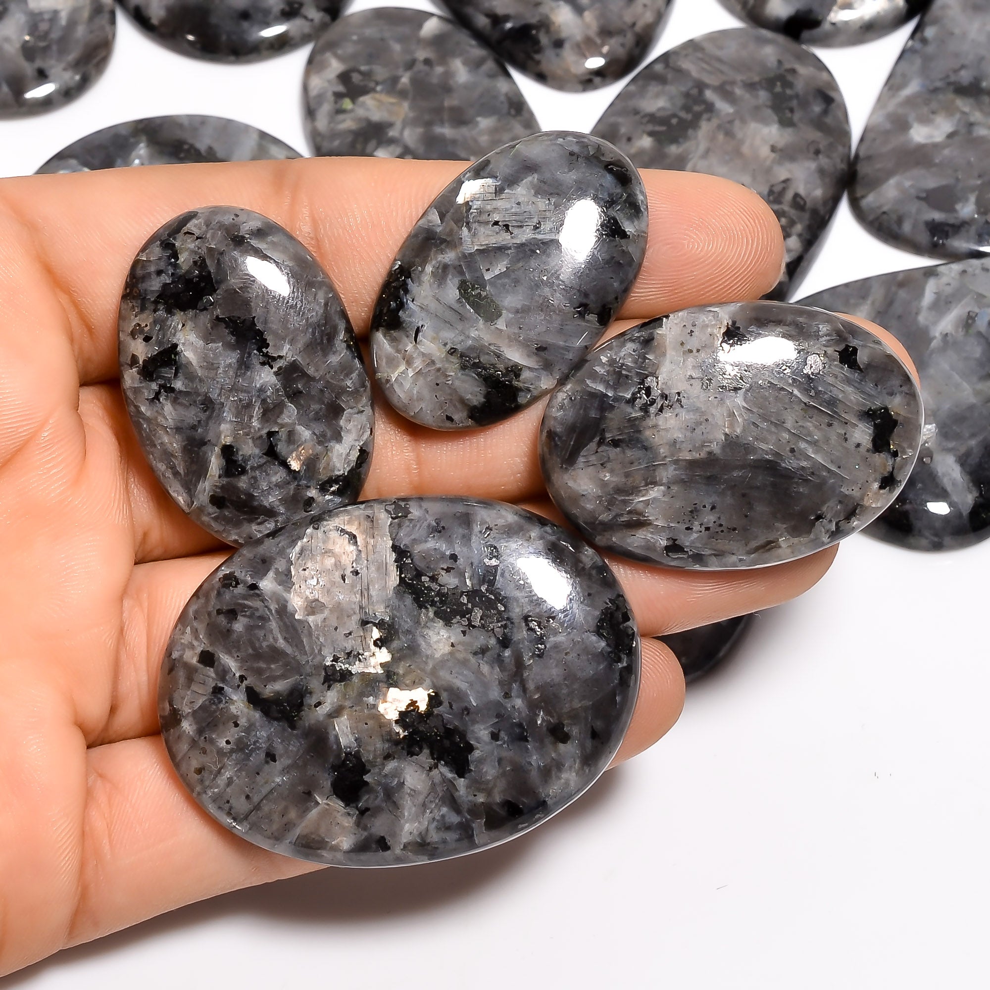 Natural Larvikite Cabochons Gemstone lot available – Handpicked Gemstones for Designers (Copy)