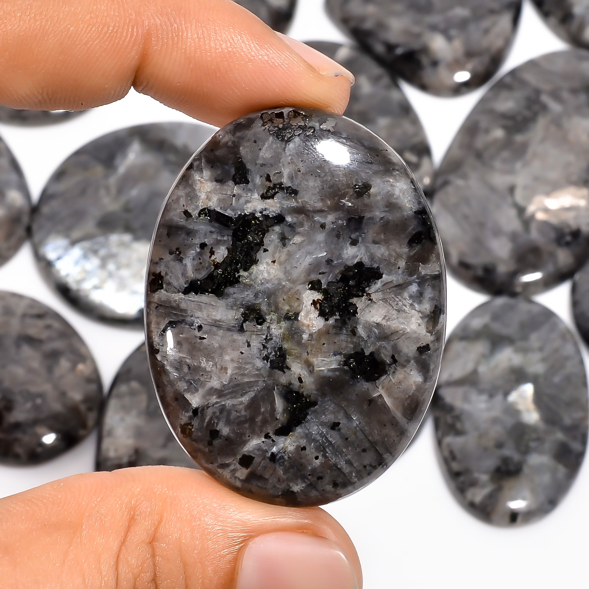 Natural Larvikite Cabochons Gemstone lot available – Handpicked Gemstones for Designers (Copy)