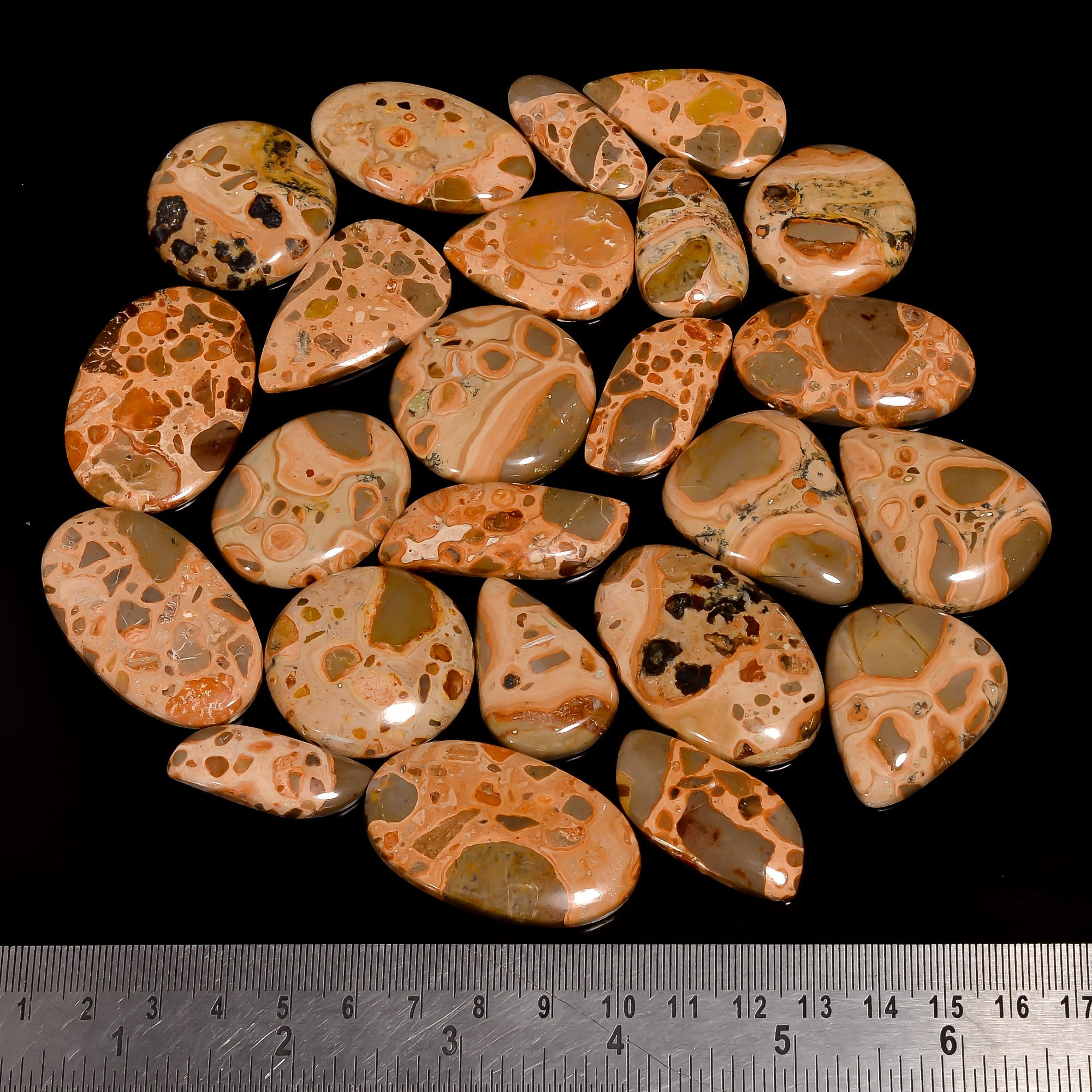 Leopard Skin Jasper Cabochon Gemstone Lot – Wholesale Jewelry Supplies