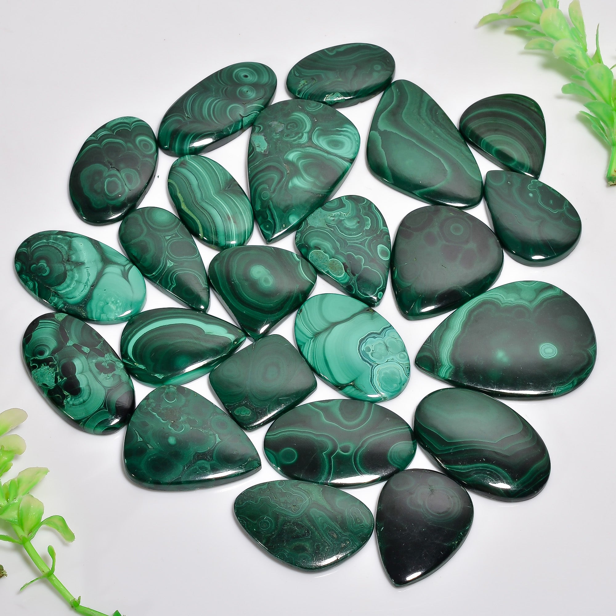 Handpicked Natural Malachite Cabochons – Wholesale Lots for Jewelers & Collectors