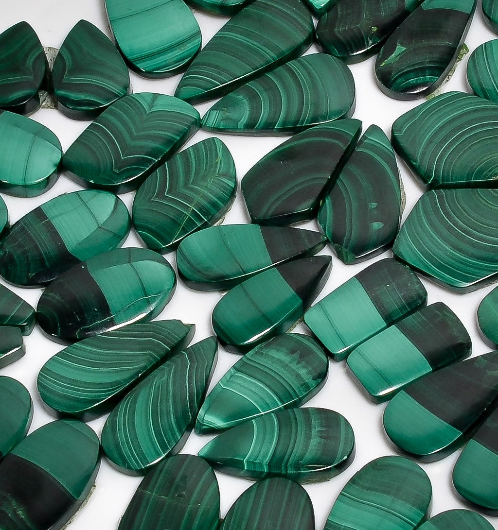 Smooth Dome Malachite Pair lot's Cabochon Gemstones – Bulk Cabochon Parcel at Factory Price (Copy) (Copy)