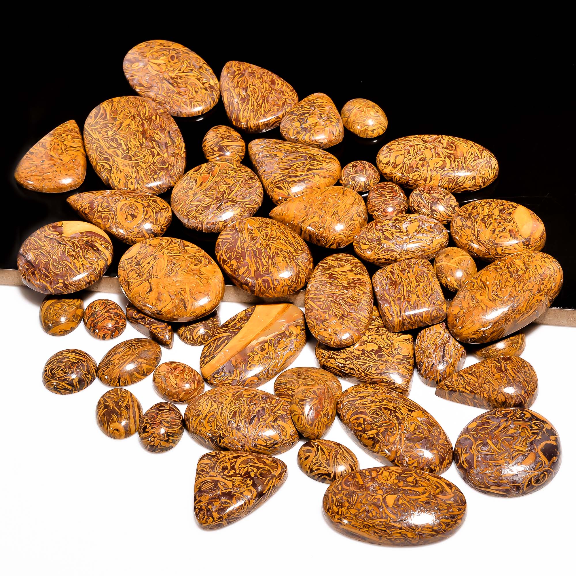 Genuine Natural Mariam Jasper Cabochon Stones – Perfect for Handmade Jewelry