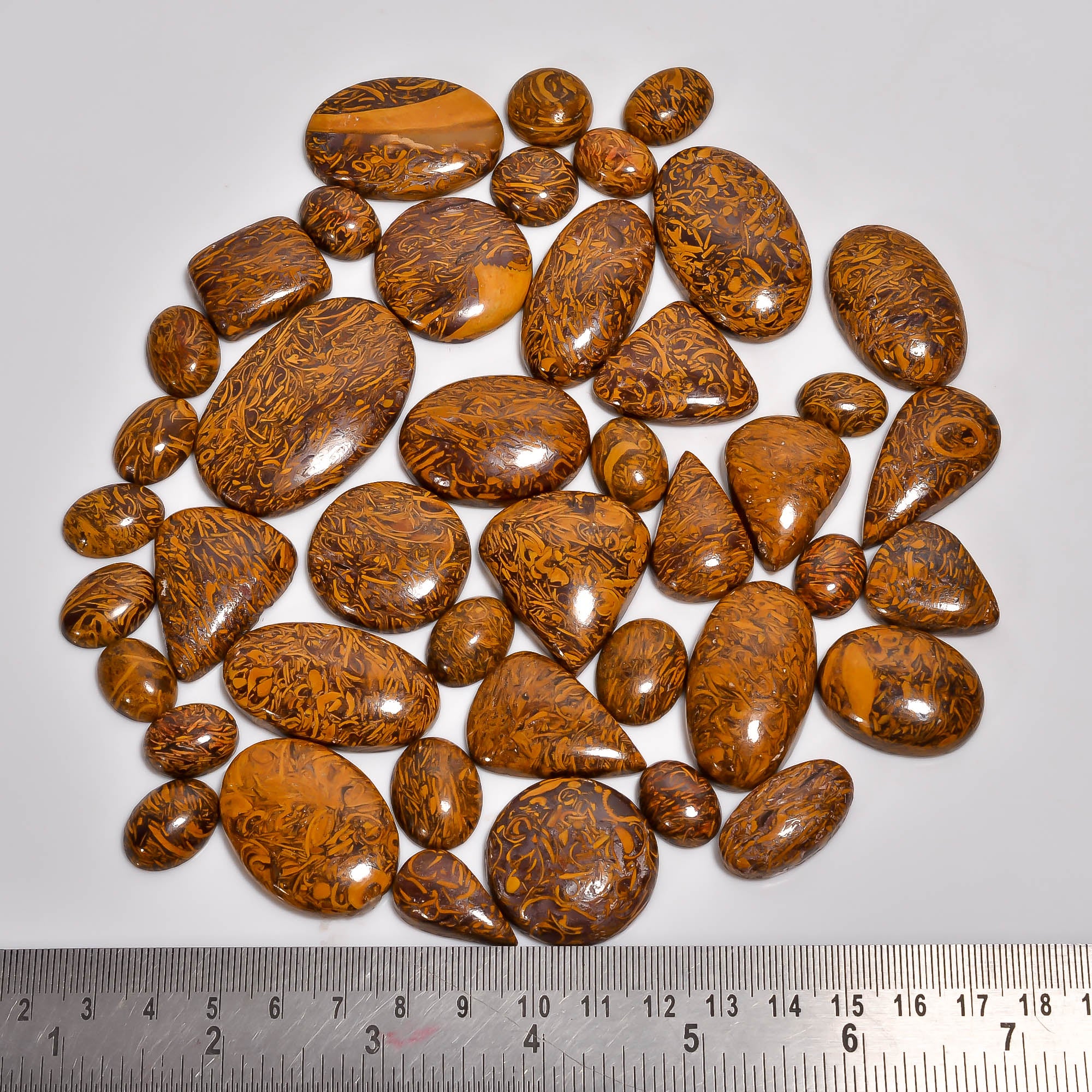Genuine Natural Mariam Jasper Cabochon Stones – Perfect for Handmade Jewelry