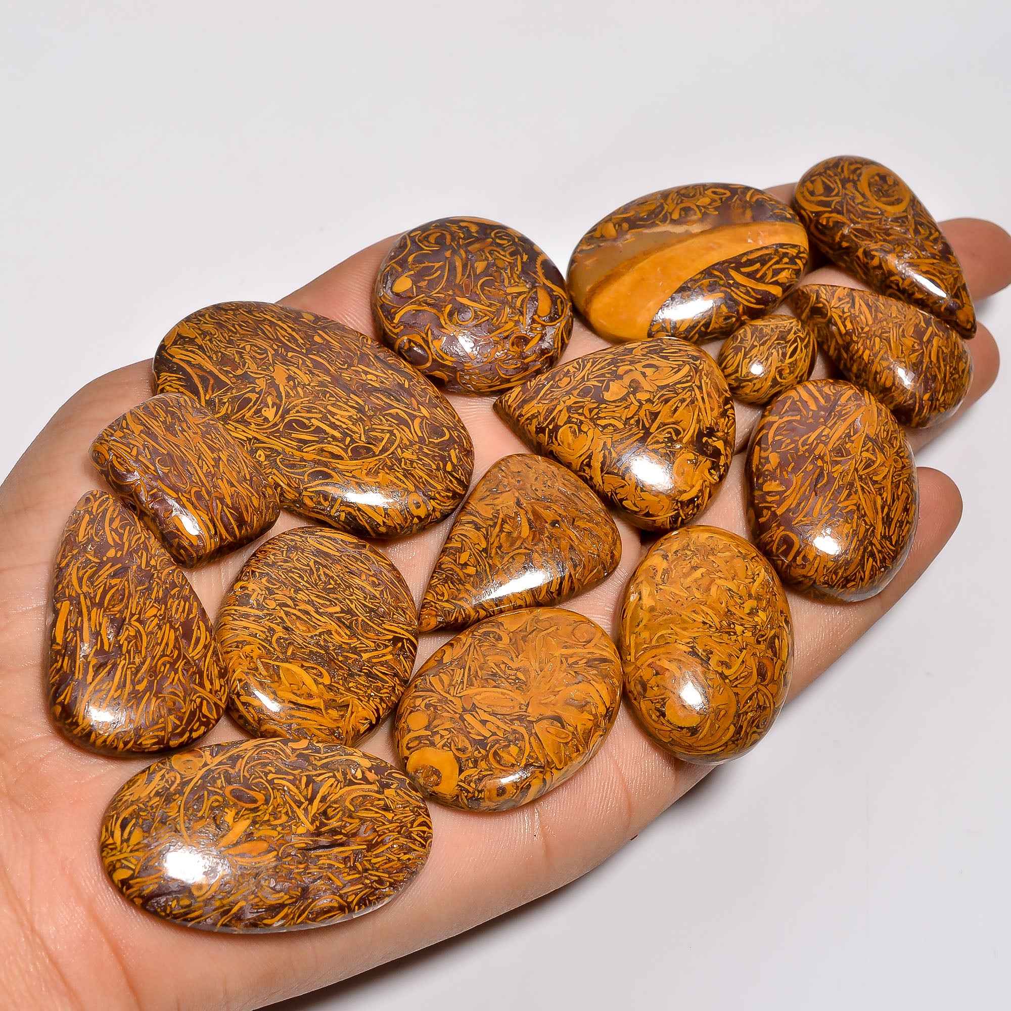 Genuine Natural Mariam Jasper Cabochon Stones – Perfect for Handmade Jewelry