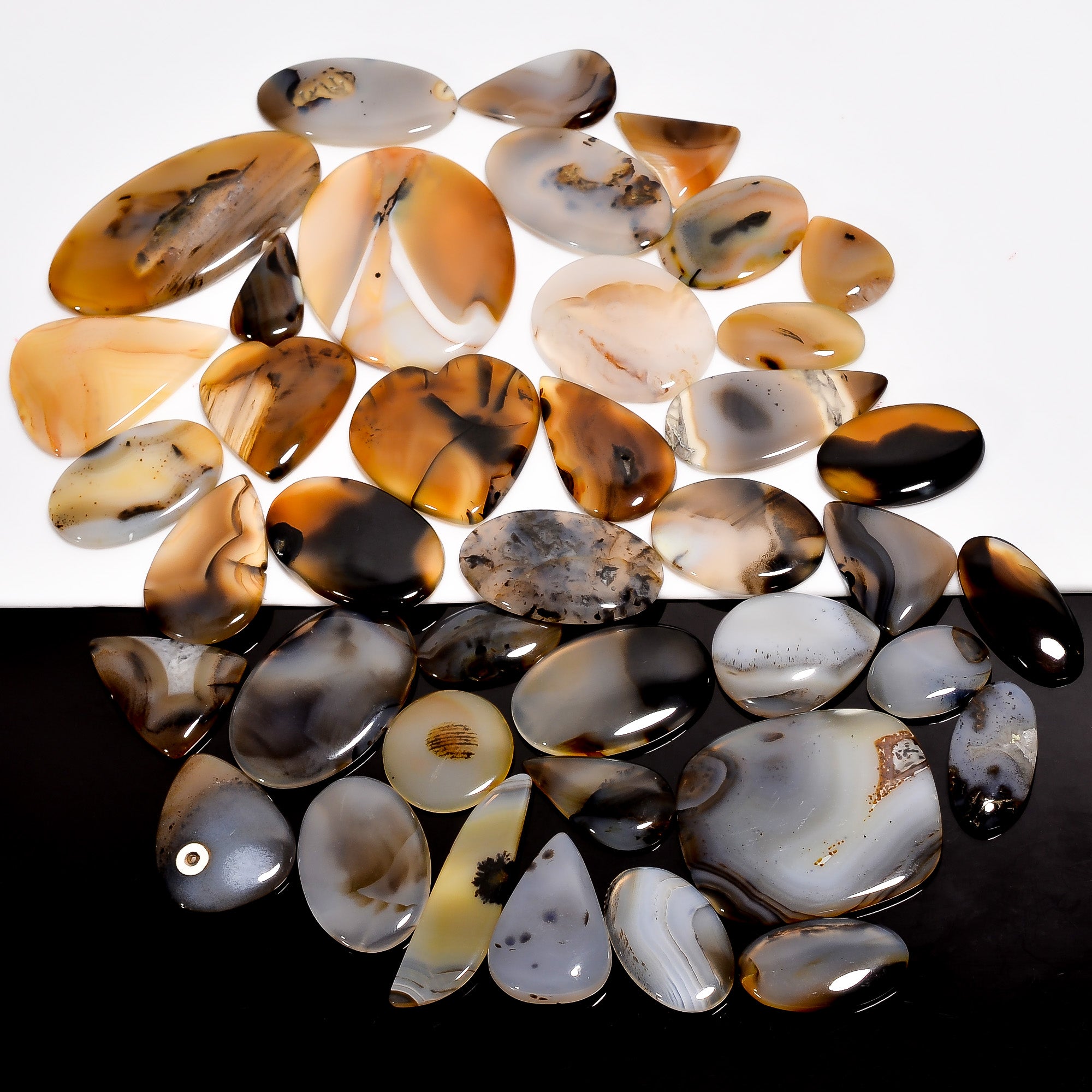 Direct From Manufacturer – Bulk Natural Montana Agate Cabochons for Jewelry Business