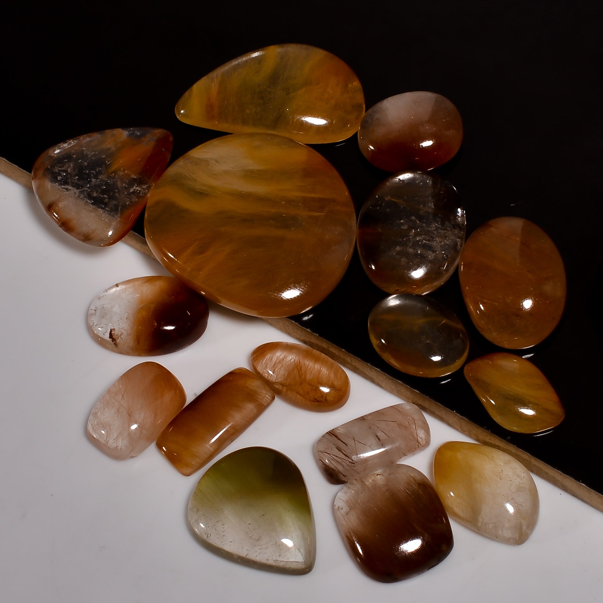 Wholesale Copper Rutile Cabochons – Polished Gemstones for Craft & Jewelry