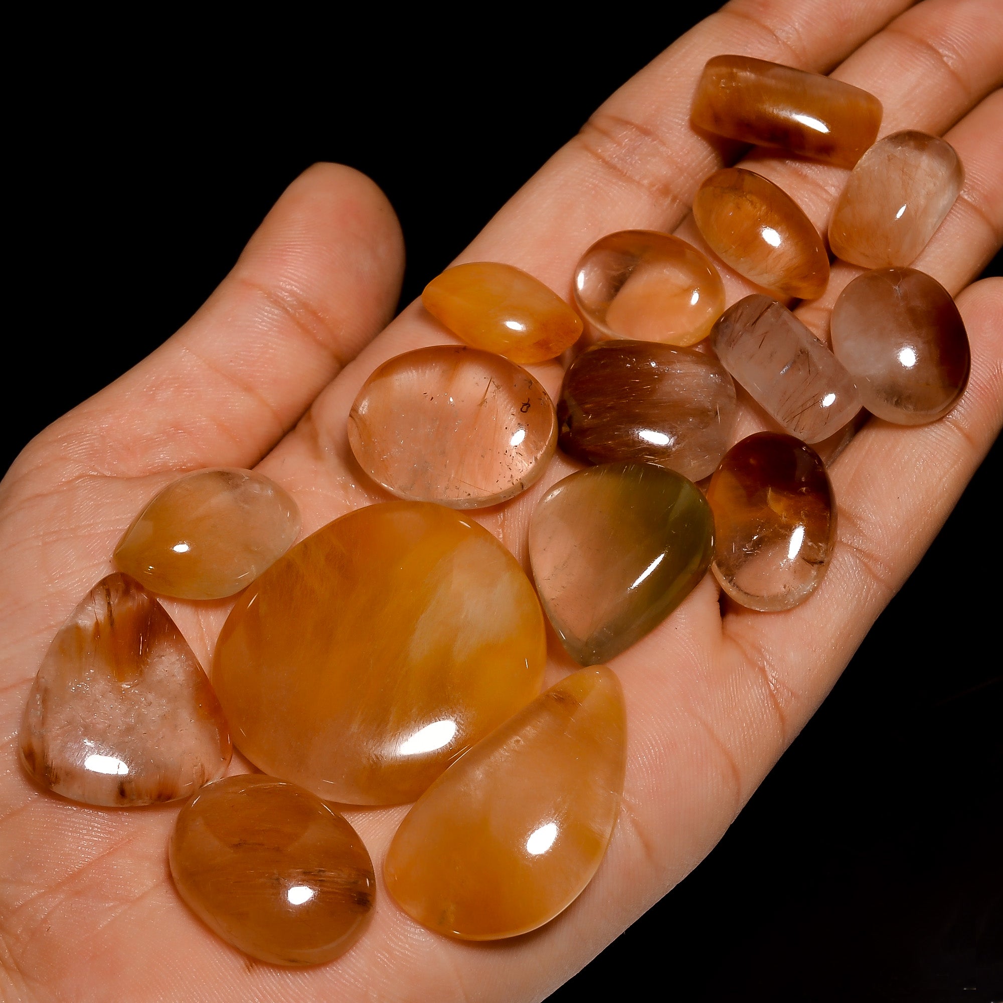 Wholesale Copper Rutile Cabochons – Polished Gemstones for Craft & Jewelry