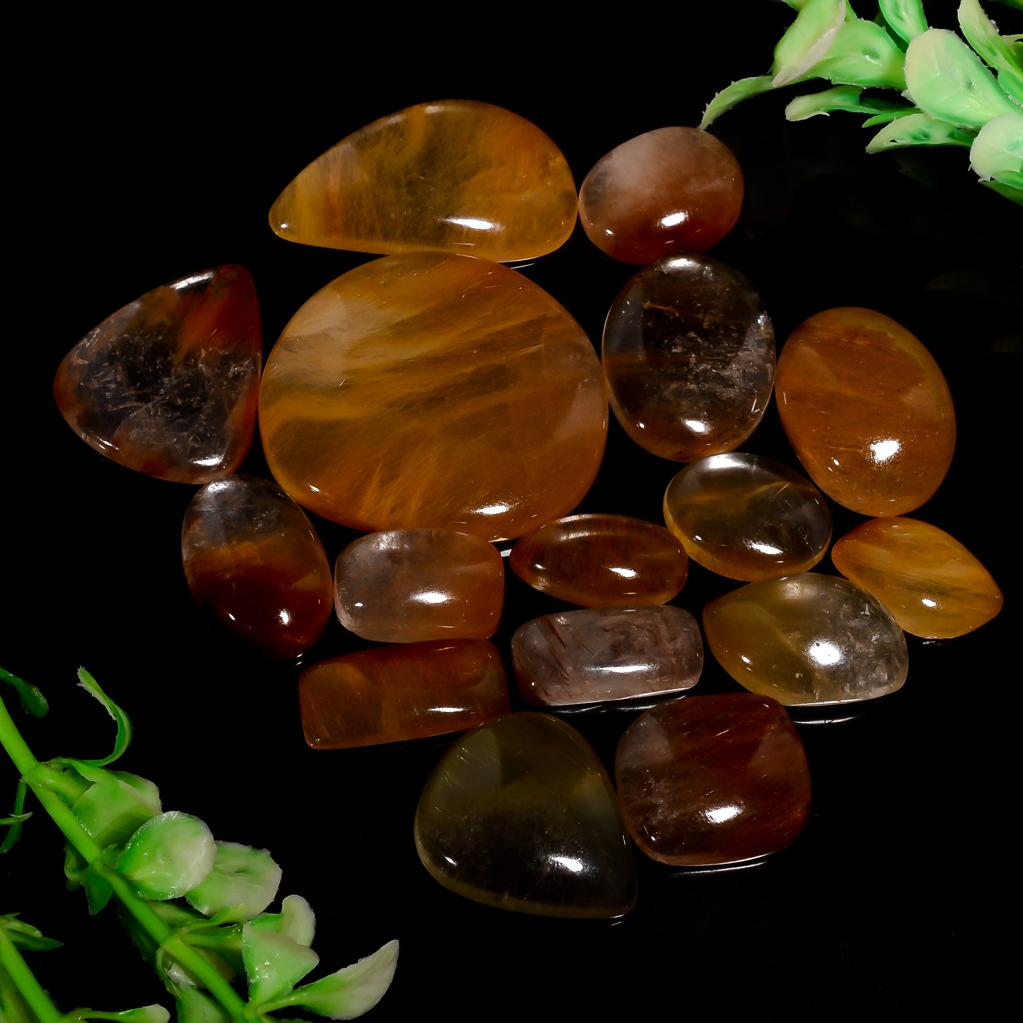 Wholesale Copper Rutile Cabochons – Polished Gemstones for Craft & Jewelry