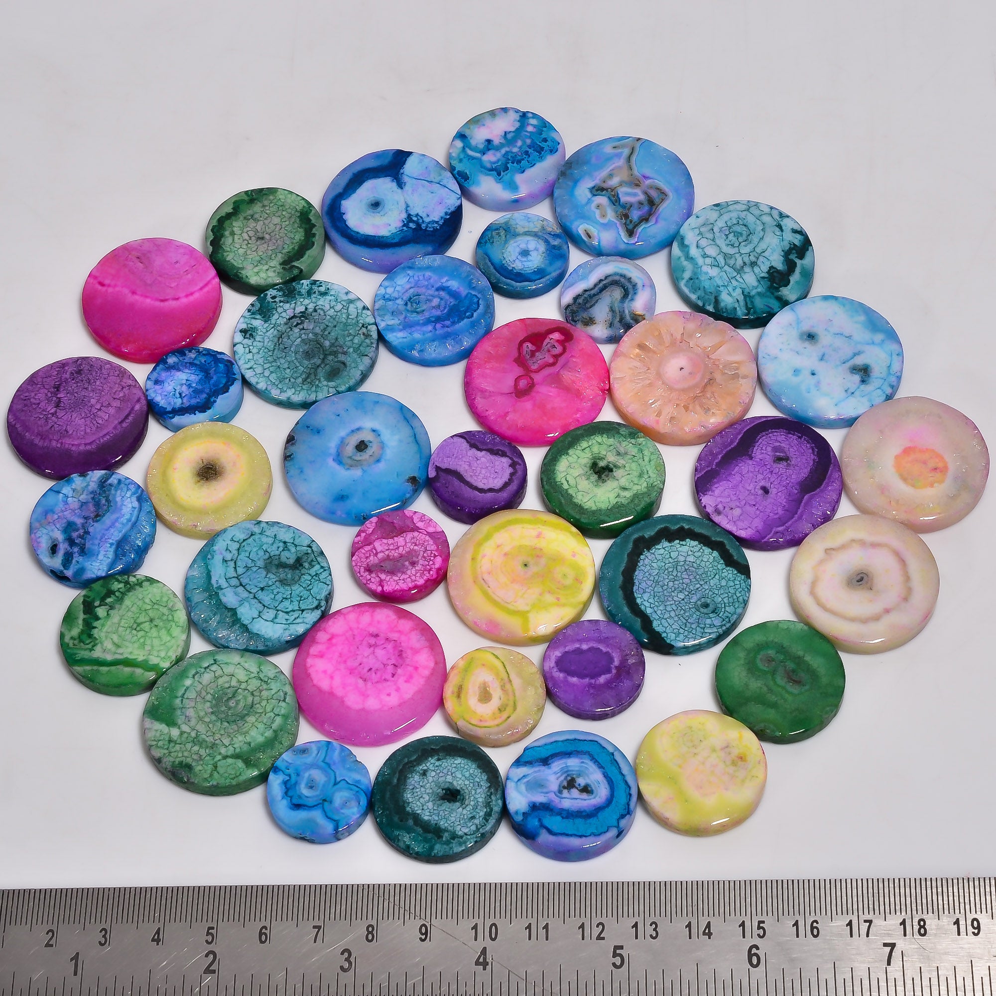 Handpicked Natural Solar Quartz Druzy Cabochons – Wholesale Lots for Jewelers & Collectors