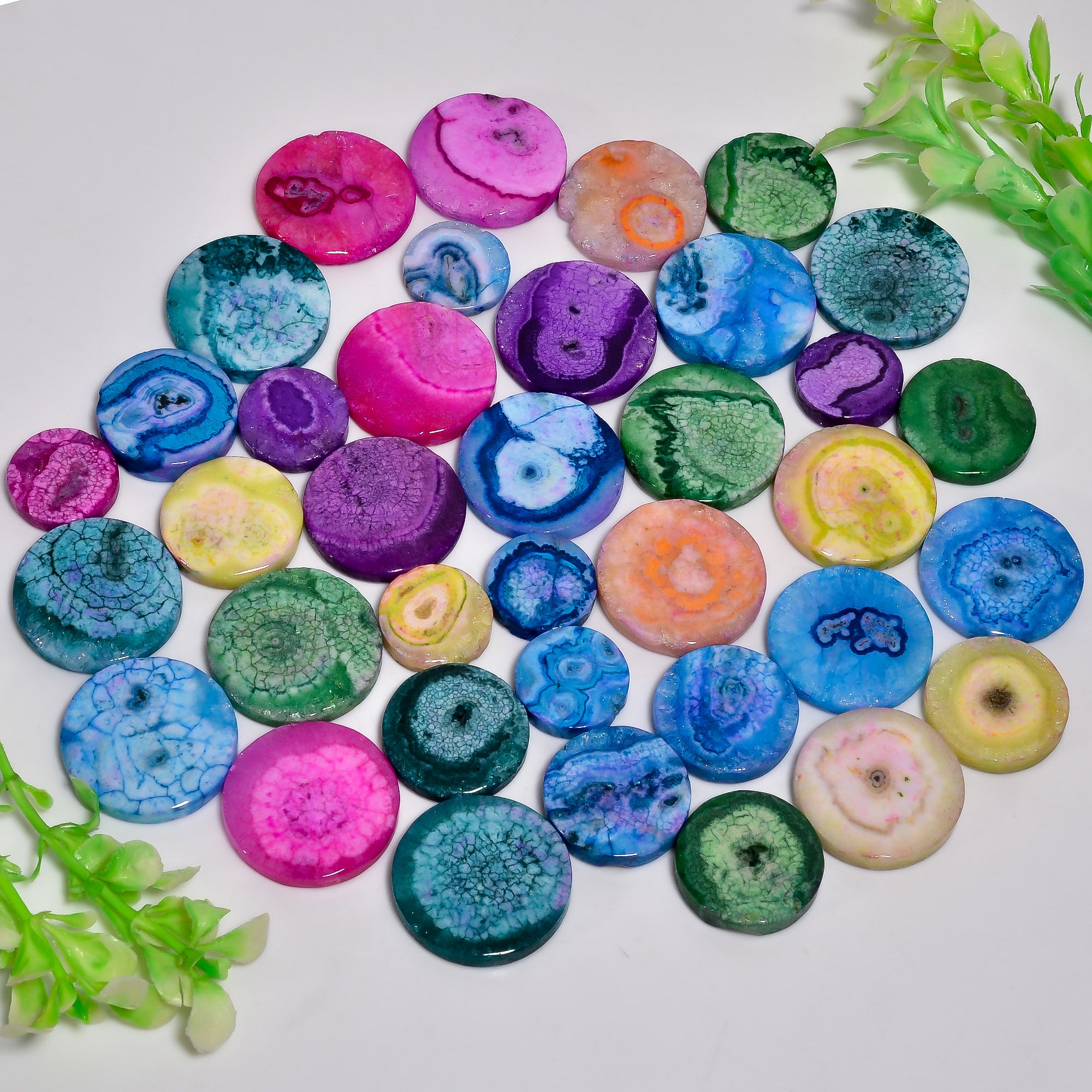 Handpicked Natural Solar Quartz Druzy Cabochons – Wholesale Lots for Jewelers & Collectors