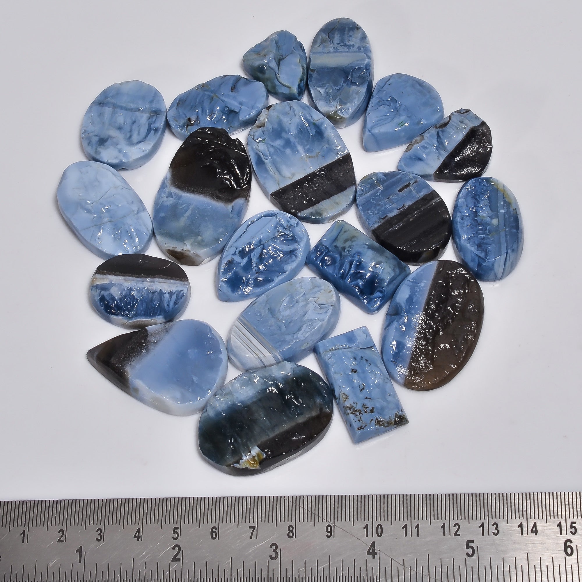 Handpicked Natural Owyhee Blue Opal  Cabochons – Wholesale Lots for Jewelers & Collectors