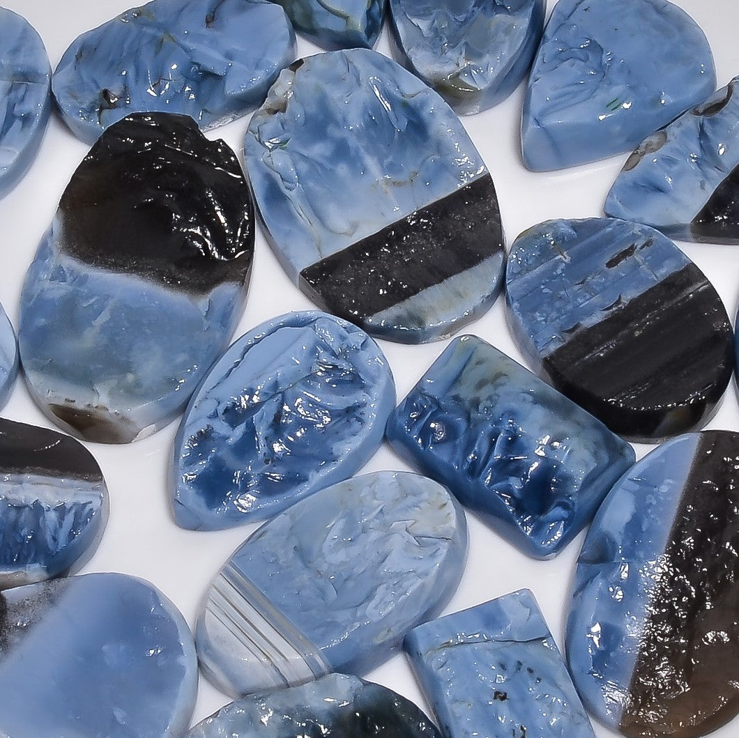 Handpicked Natural Owyhee Blue Opal  Cabochons – Wholesale Lots for Jewelers & Collectors