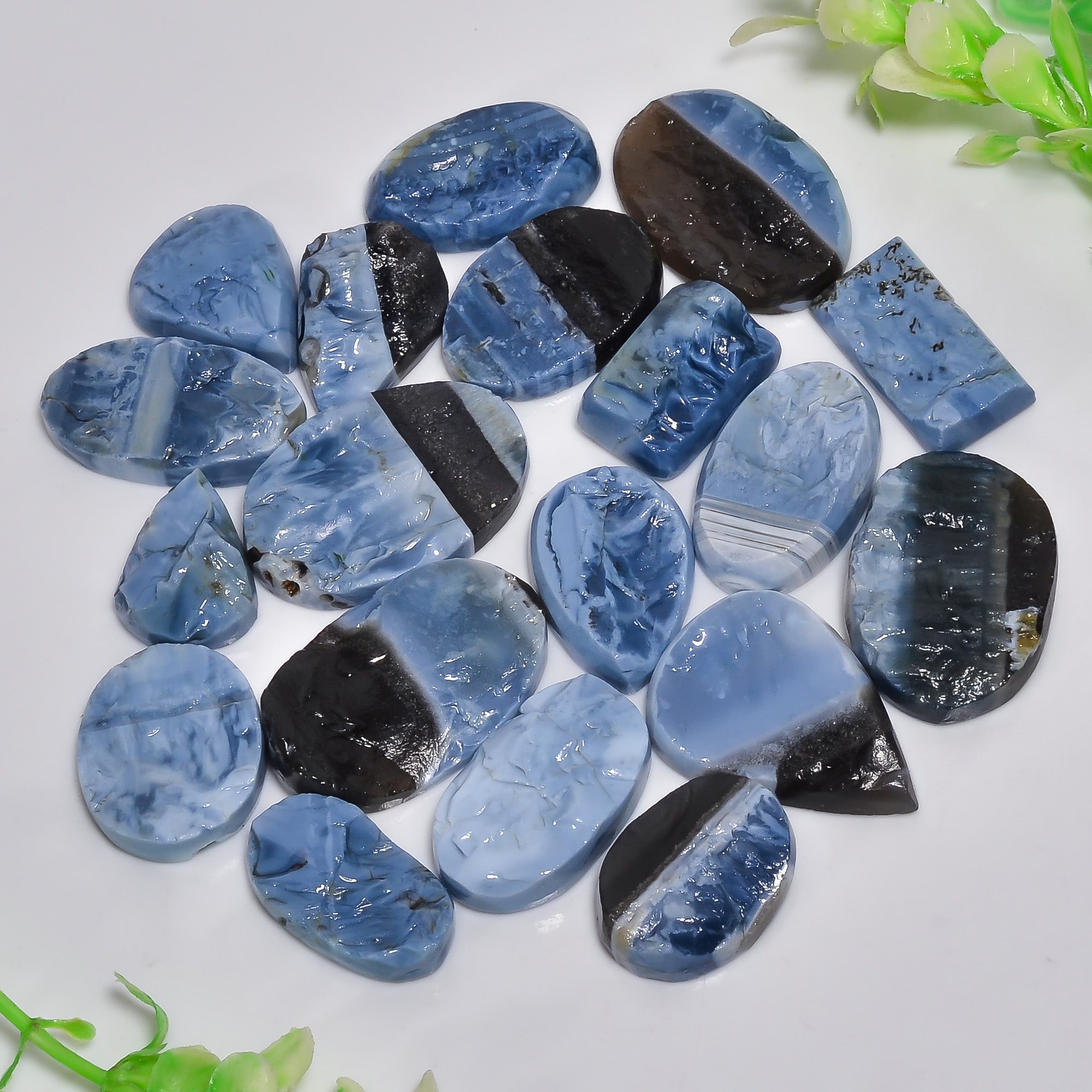 Handpicked Natural Owyhee Blue Opal  Cabochons – Wholesale Lots for Jewelers & Collectors