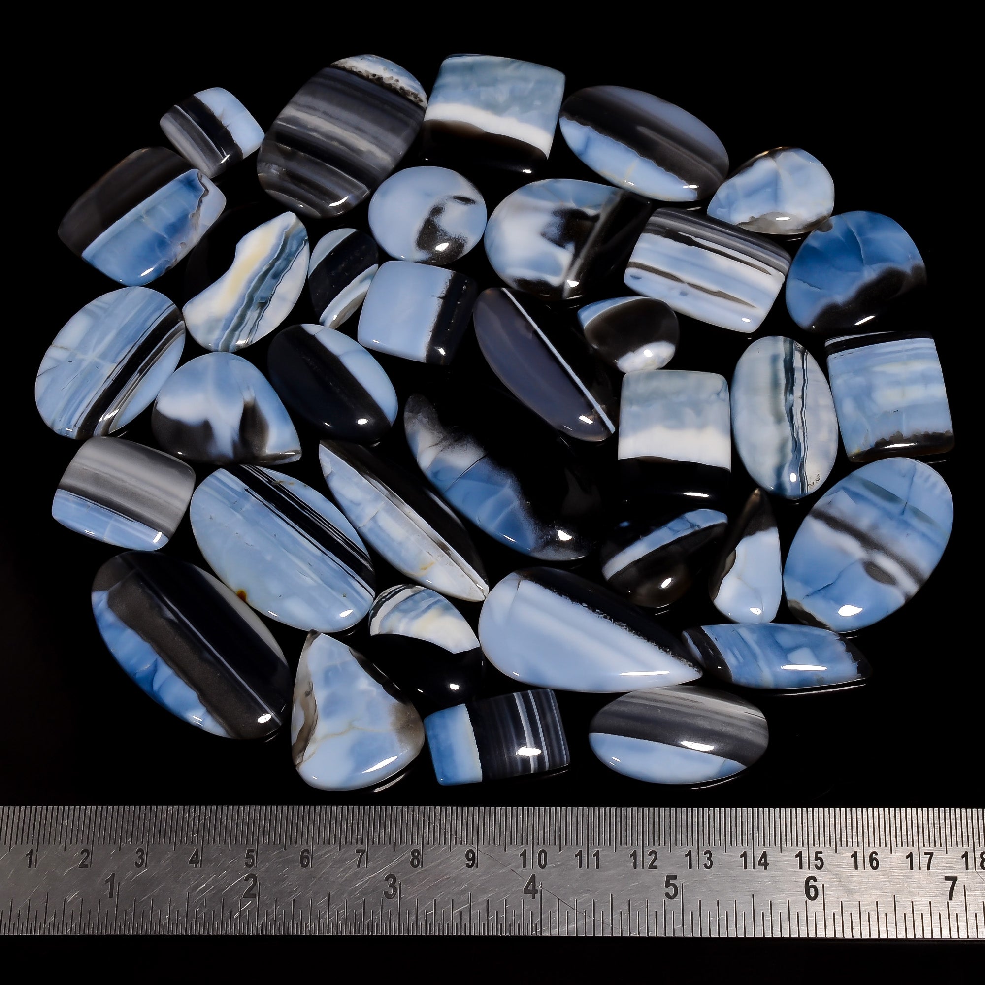 High-Quality Blue Opal Cabochons for Jewelry Design - Wholesale Lot | Thewholesalegemstone