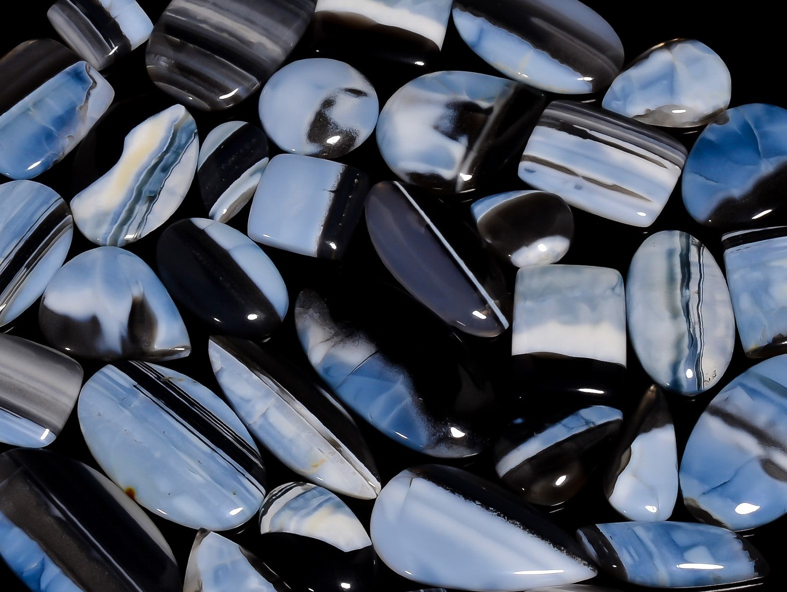 High-Quality Blue Opal Cabochons for Jewelry Design - Wholesale Lot | Thewholesalegemstone