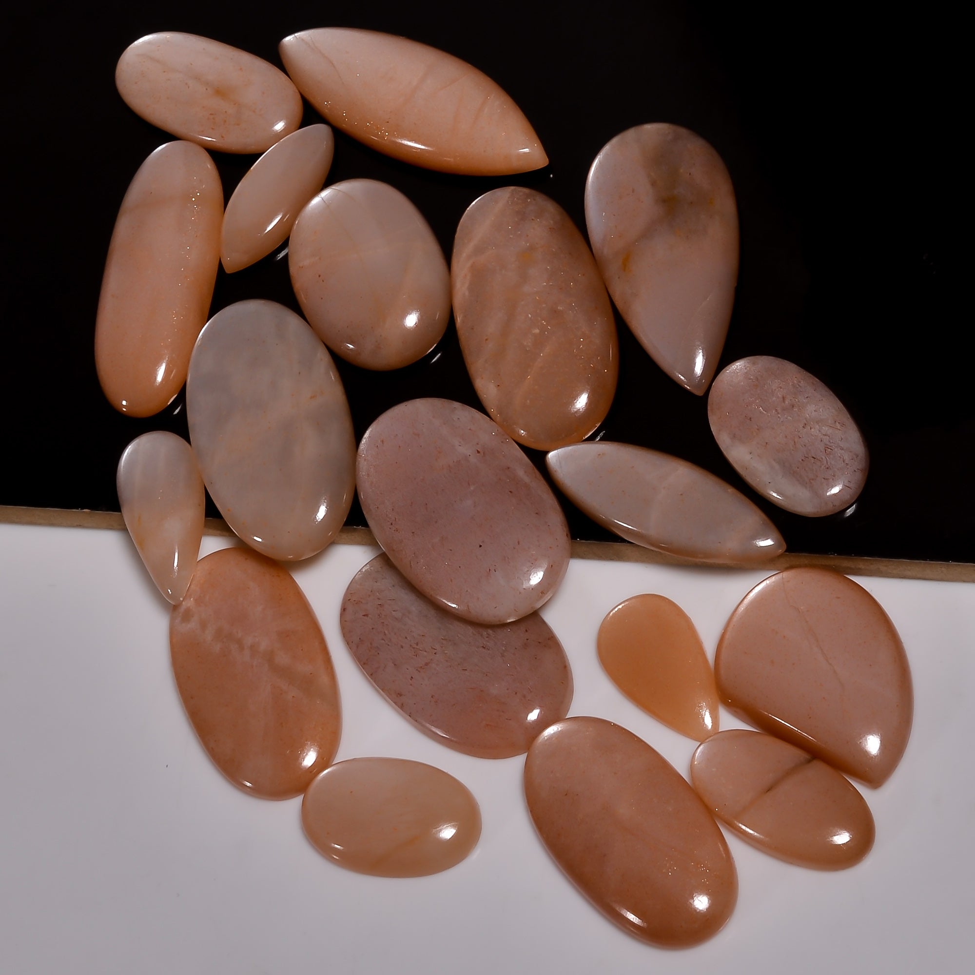 Direct From Manufacturer – Bulk Natural Peach Moonstone Cabochons for Jewelry Business