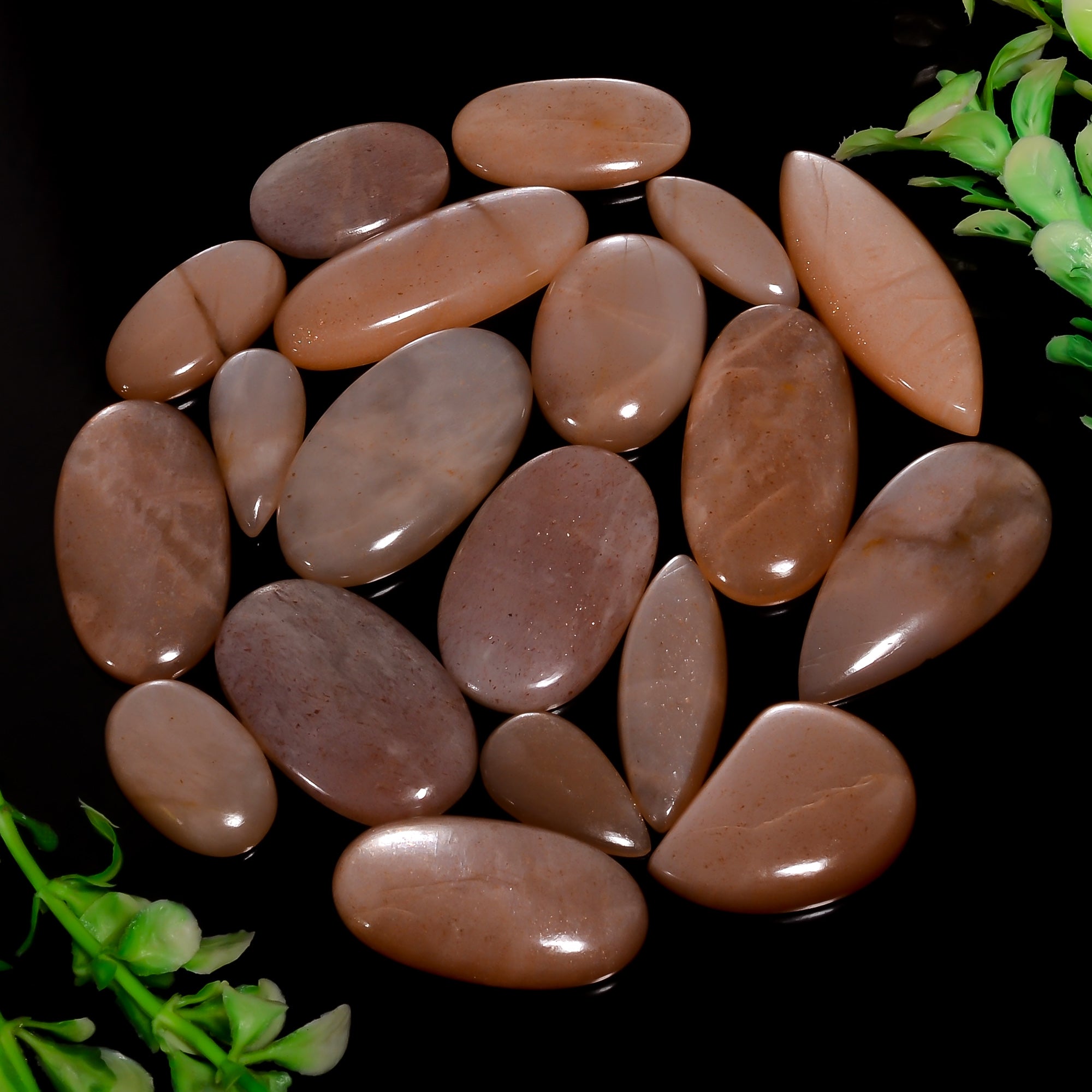 Direct From Manufacturer – Bulk Natural Peach Moonstone Cabochons for Jewelry Business