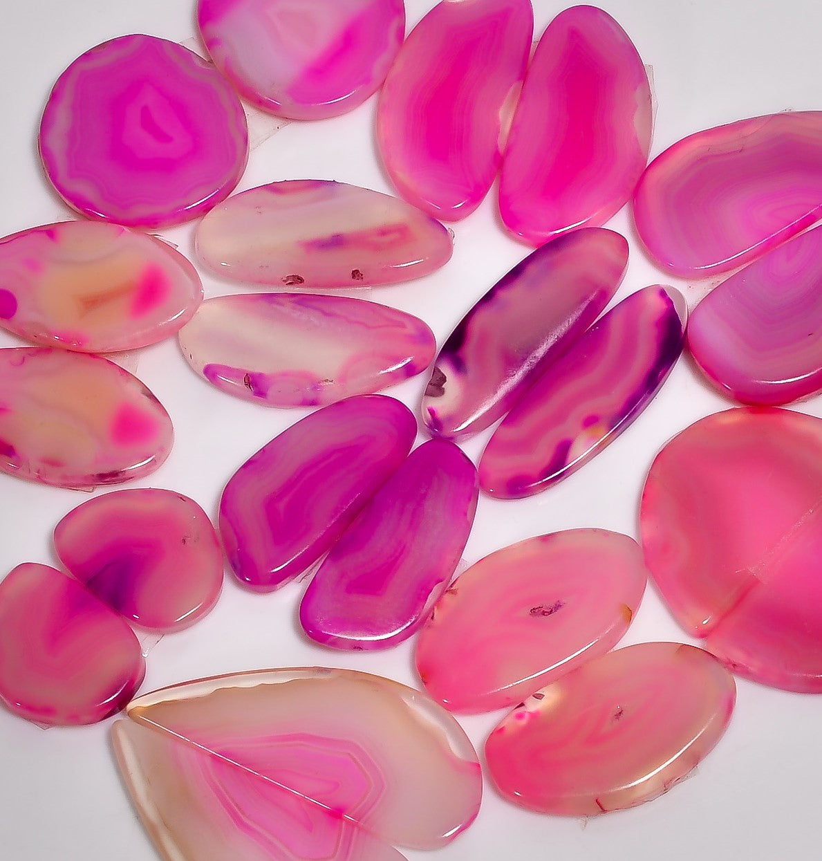 Natural Pink Botswana Agate Pair Lot – Wholesale Gemstones for Craft & Jewelry Supply (Copy)