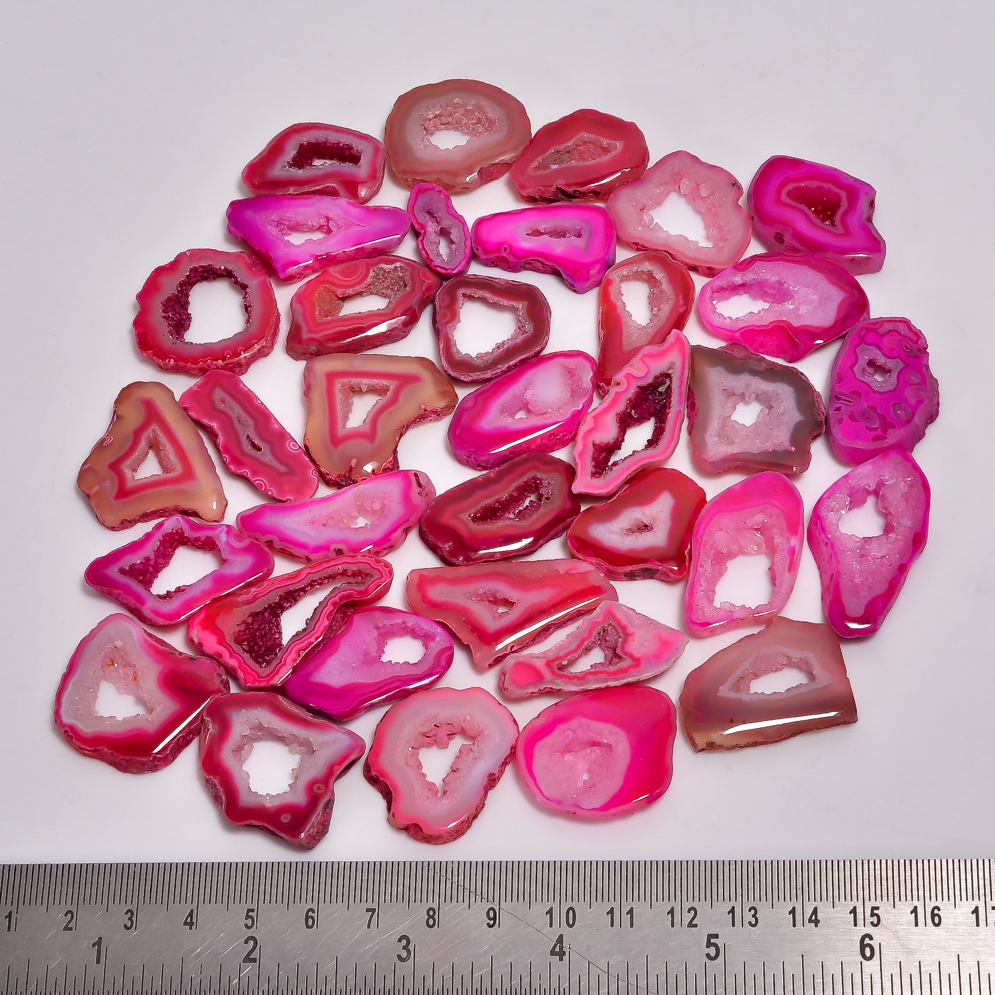 Natural Pink Botswana Agate Druzy Lot – Wholesale Gemstones for Craft & Jewelry Supply