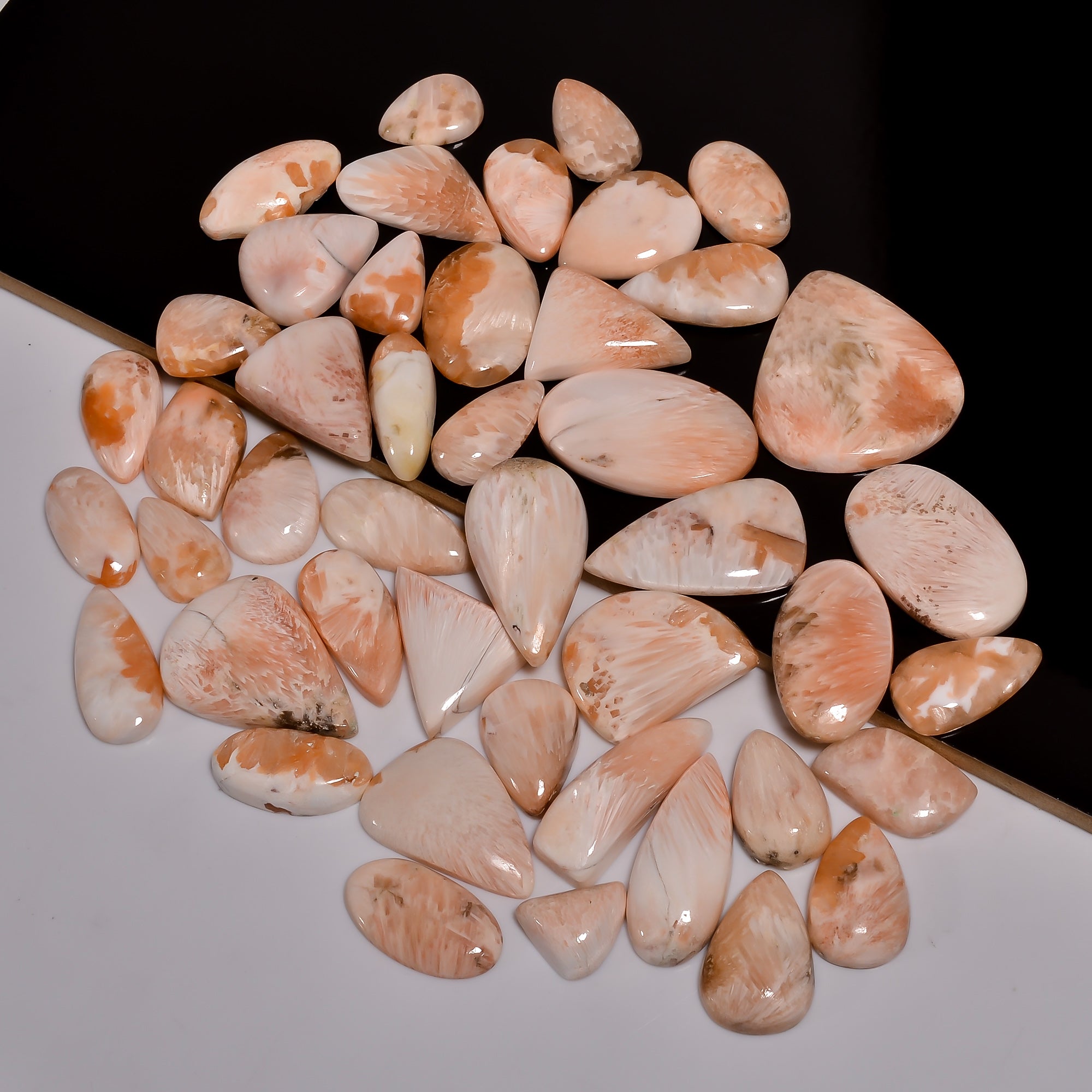 Natural Pink Scolecite Cabochon Lot – Wholesale Gemstones for Craft & Jewelry Supply (Copy) (Copy)