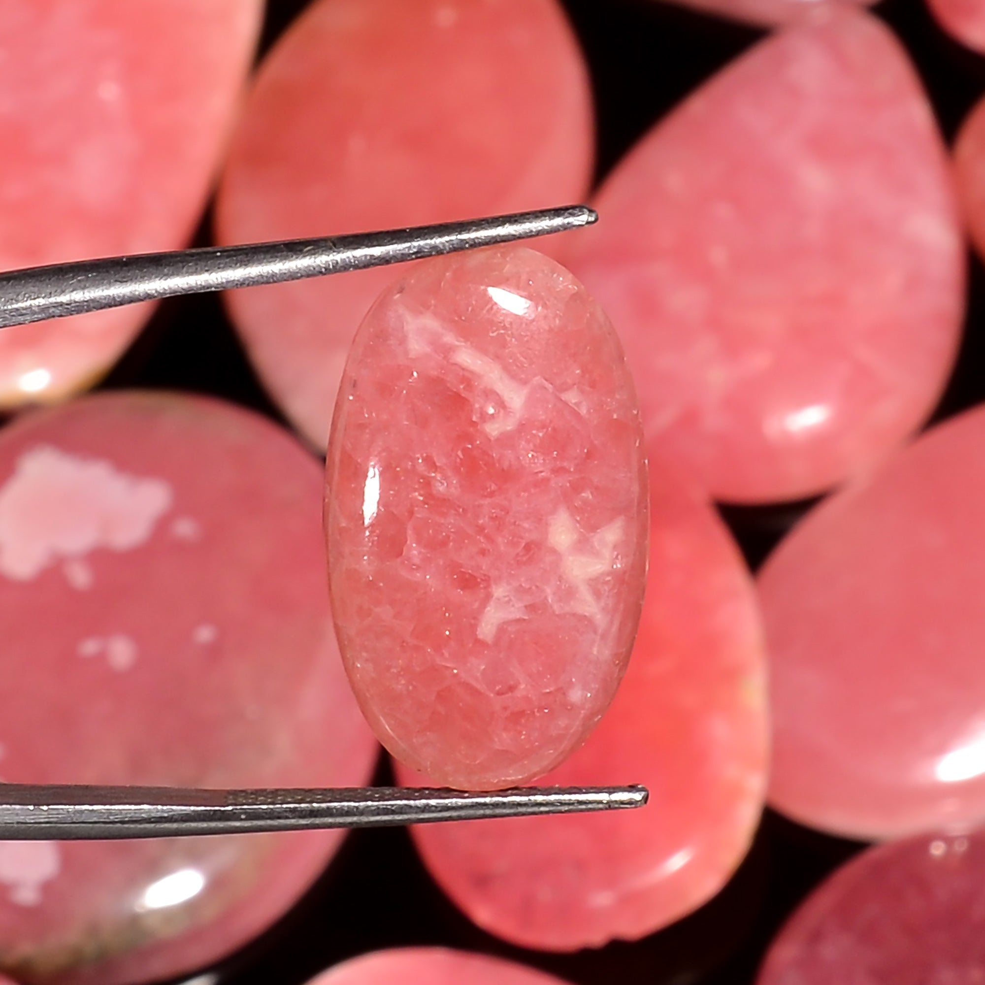 Bulk Natural Pink Thulite Cabochon Lot – Wholesale Gemstones for Craft & Jewelry Supply
