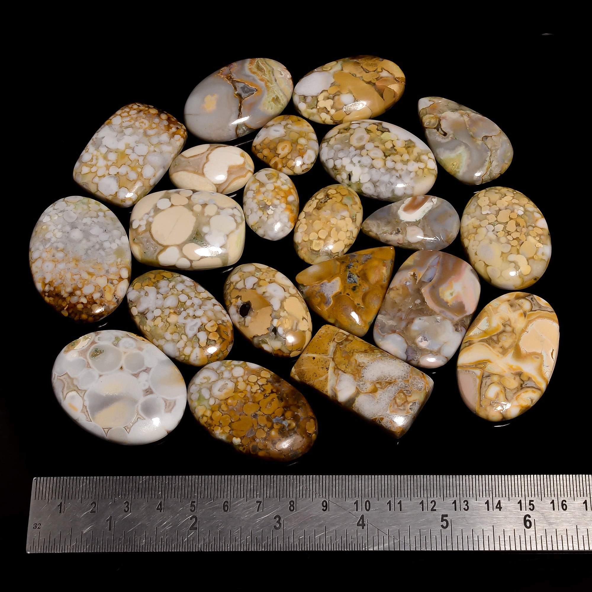 Wholesale Polka Dot Agate Cabochons – Bulk Gemstone Lot for Jewelry Supply Stores