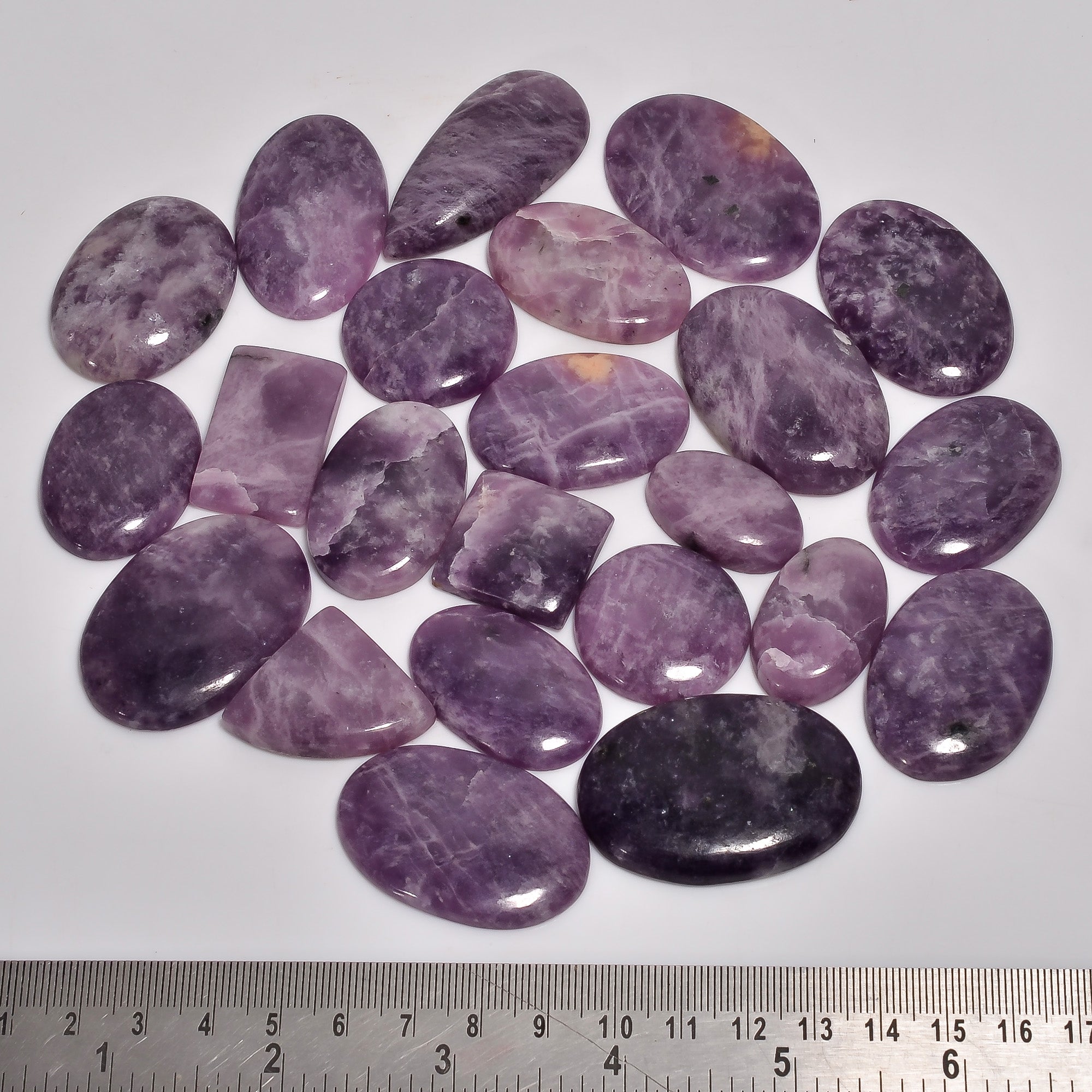Purple Lepidolite Cabochon Gemstone Lot – Wholesale Handpicked Gemstones for Designers
