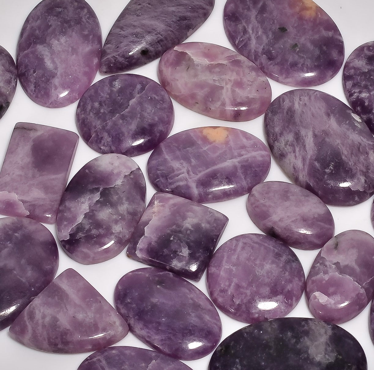 Purple Lepidolite Cabochon Gemstone Lot – Wholesale Handpicked Gemstones for Designers
