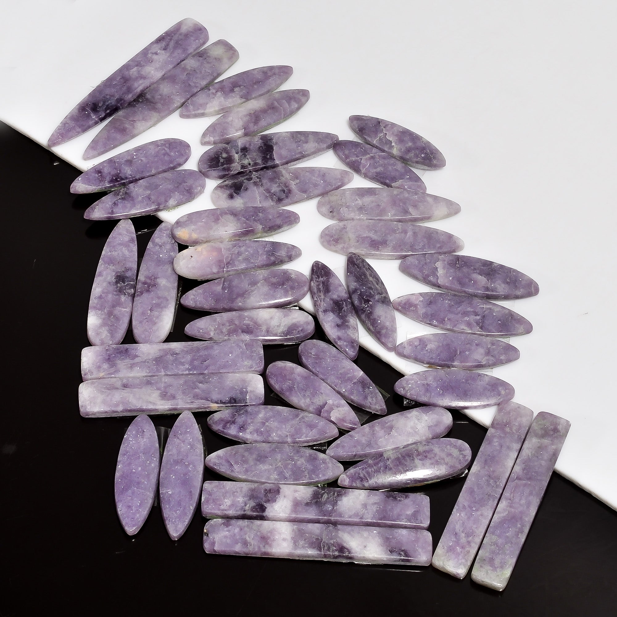 Purple Lepidolite Cabochon Pair Gemstone Lot – Wholesale Handpicked Gemstones for Designers (Copy)