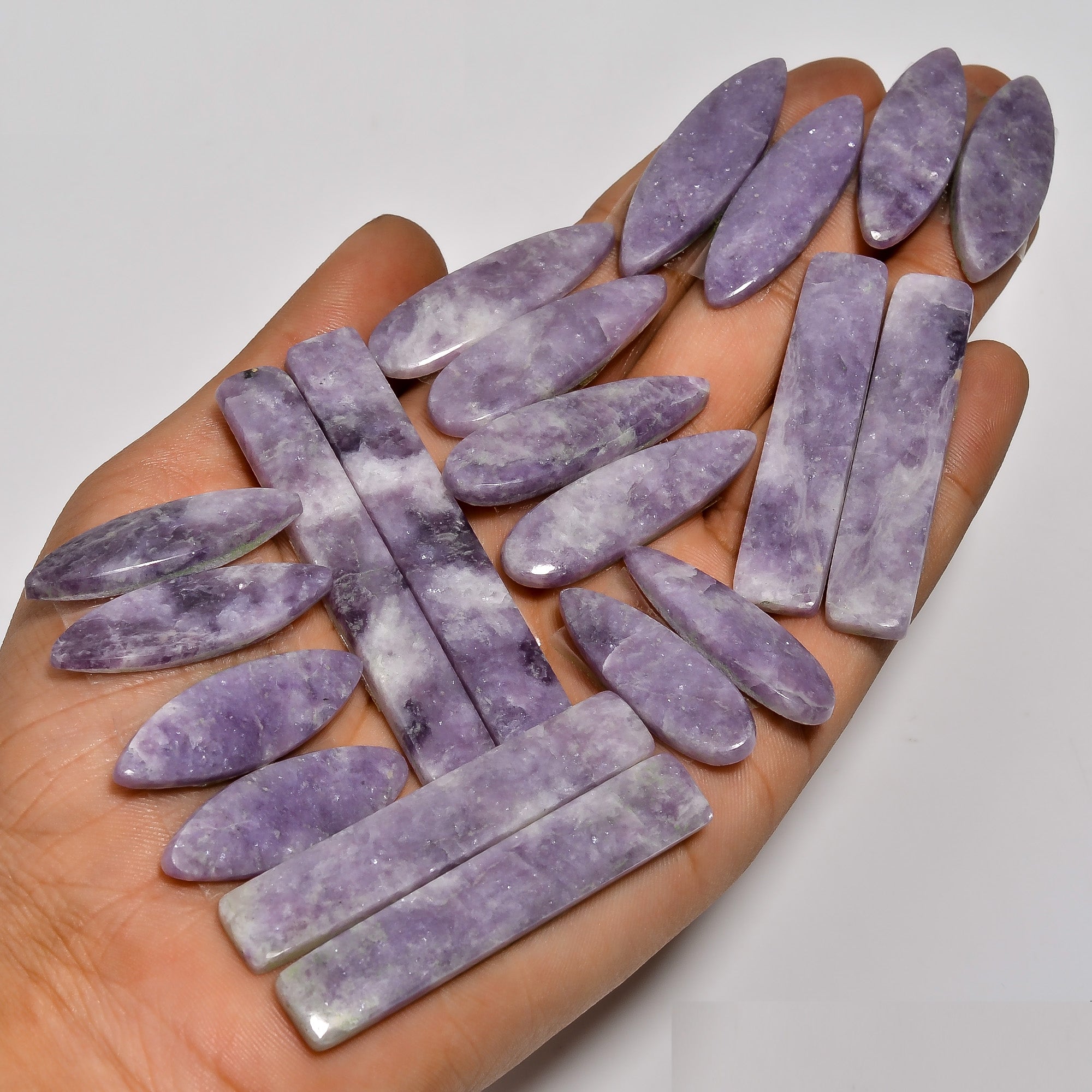 Purple Lepidolite Cabochon Pair Gemstone Lot – Wholesale Handpicked Gemstones for Designers (Copy)