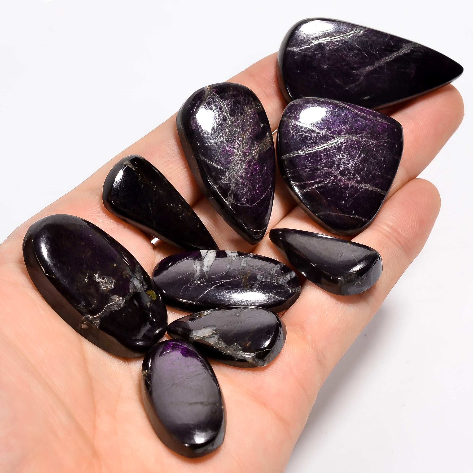 Natural Cabochon Purpurite Wholesale Lot – Polished Gemstones for Designers (Copy)