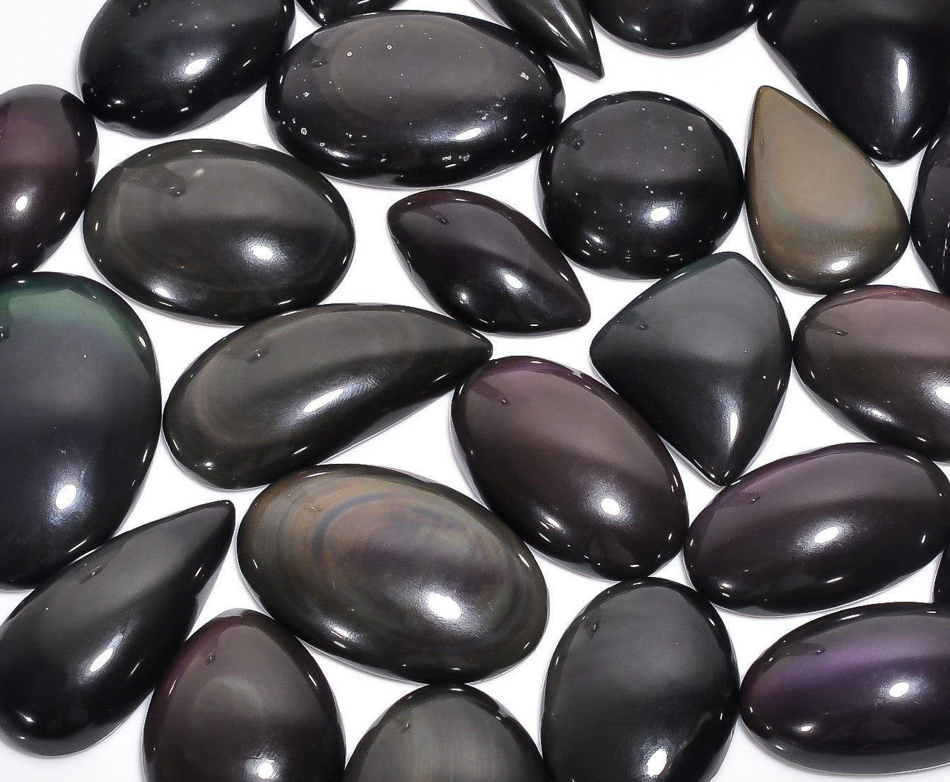 Natural Rainbow Eye Obsidian Cabochon Wholesale Lot – Polished Gemstones for Designers (Copy)