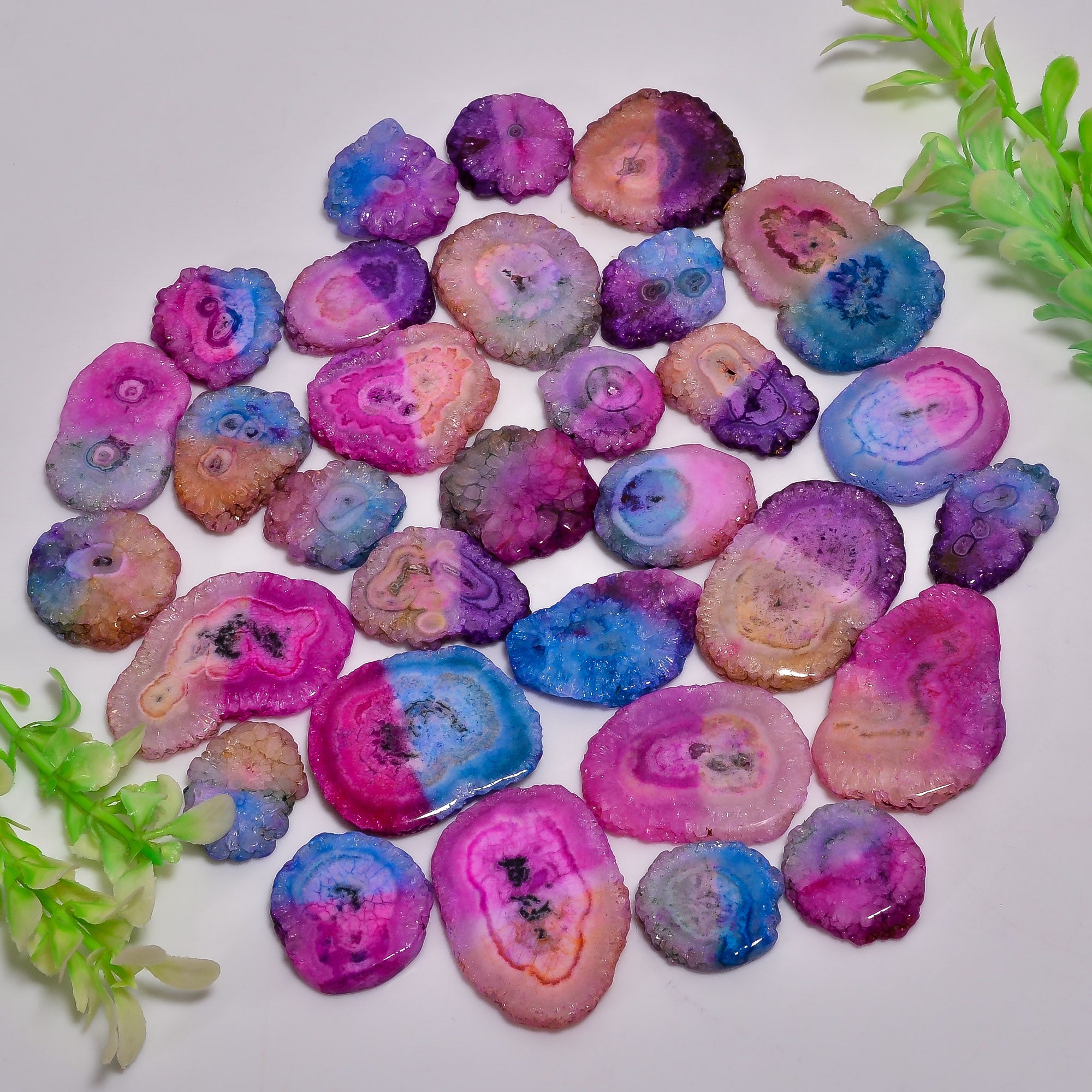 Smooth Pink Solar Quartz Druzy Gemstones – Bulk Cabochon Parcel at Factory Price