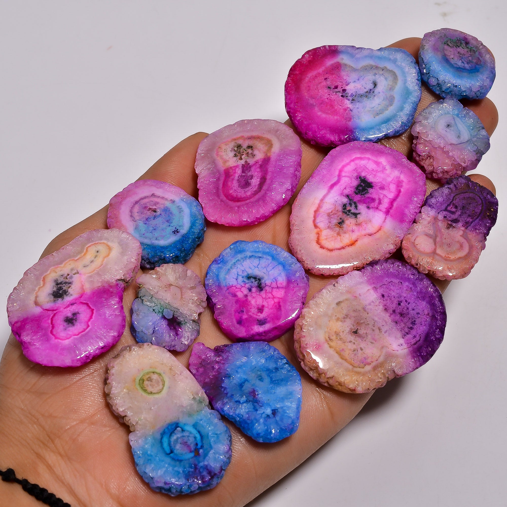 Smooth Pink Solar Quartz Druzy Gemstones – Bulk Cabochon Parcel at Factory Price