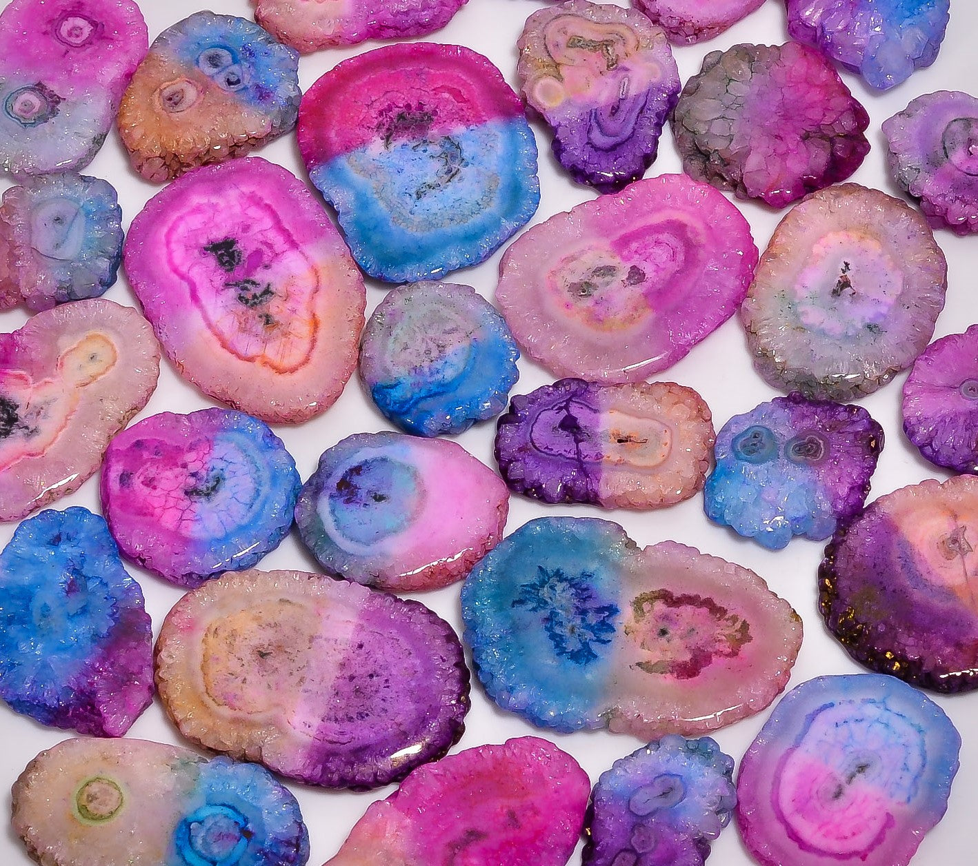 Smooth Pink Solar Quartz Druzy Gemstones – Bulk Cabochon Parcel at Factory Price