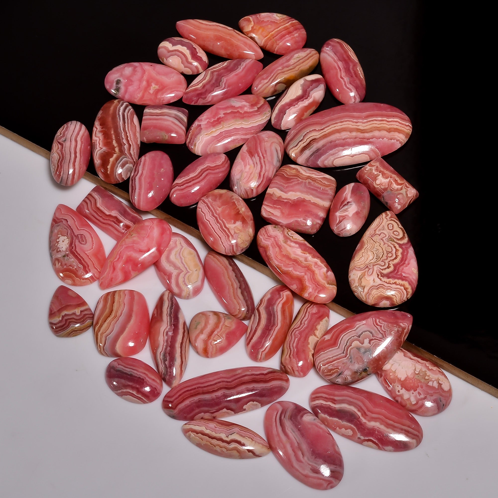 Authentic Natural Rhodochrosite Cabochons – Wholesale Gemstone Lot for Jewelry Makers (Copy)