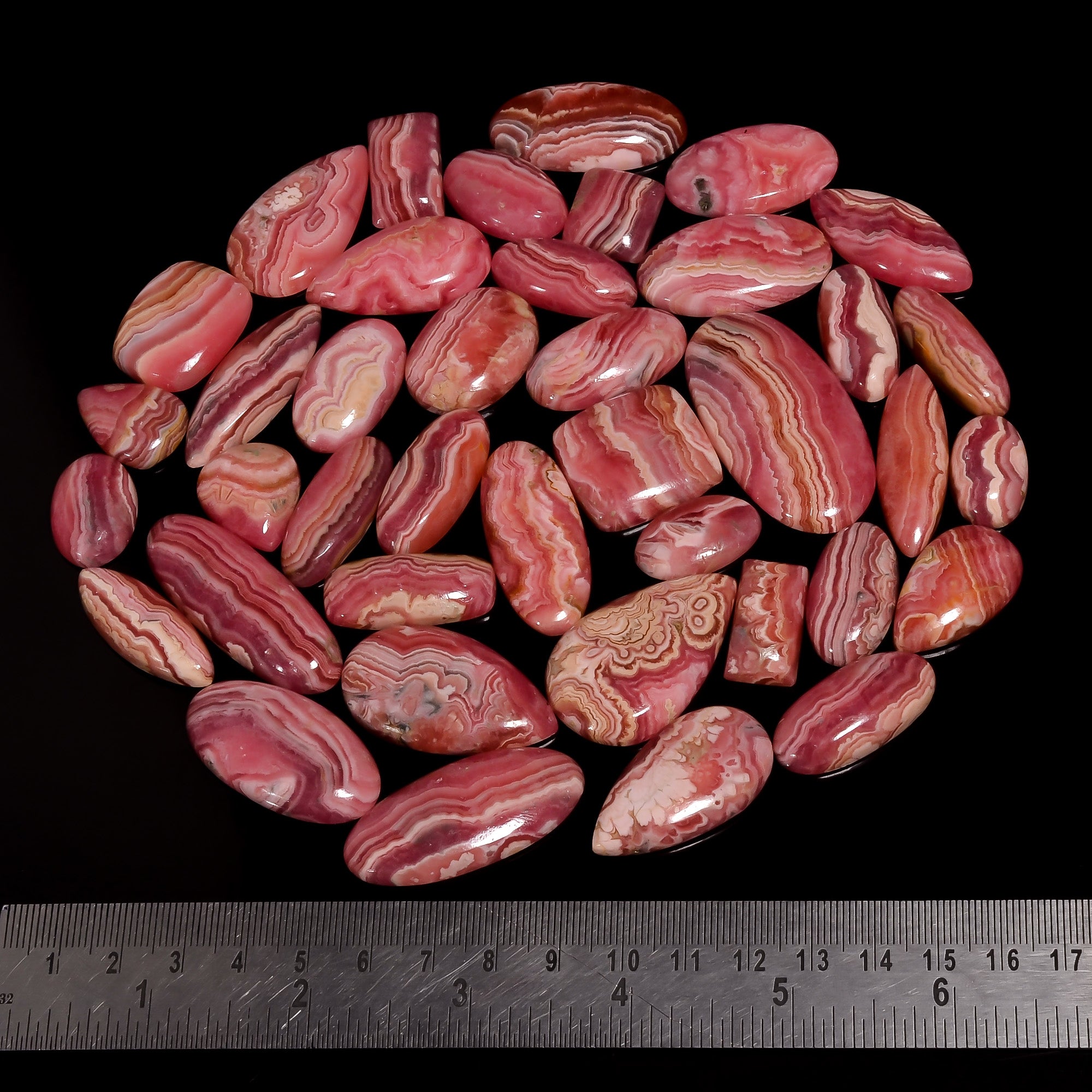 Authentic Natural Rhodochrosite Cabochons – Wholesale Gemstone Lot for Jewelry Makers (Copy)