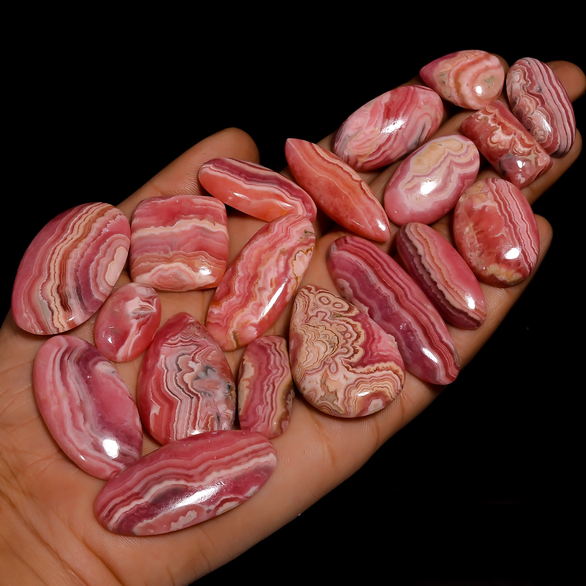 Authentic Natural Rhodochrosite Cabochons – Wholesale Gemstone Lot for Jewelry Makers (Copy)
