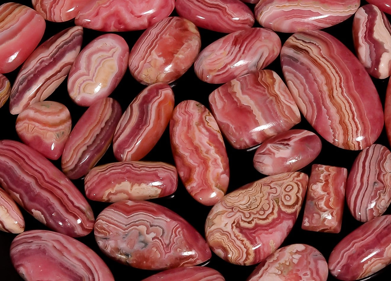 Authentic Natural Rhodochrosite Cabochons – Wholesale Gemstone Lot for Jewelry Makers (Copy)