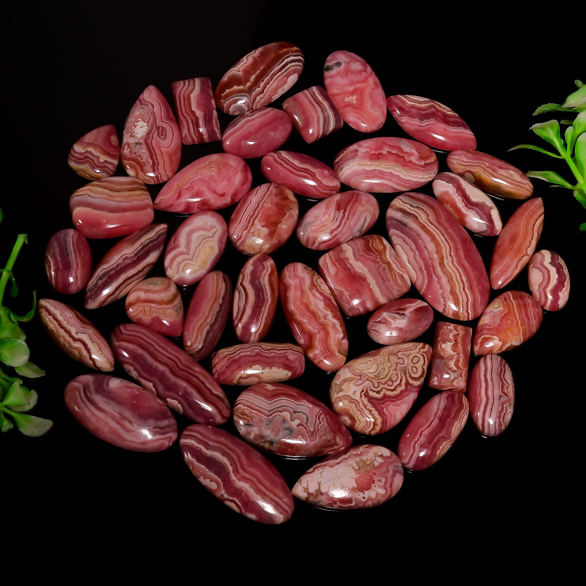 Authentic Natural Rhodochrosite Cabochons – Wholesale Gemstone Lot for Jewelry Makers (Copy)