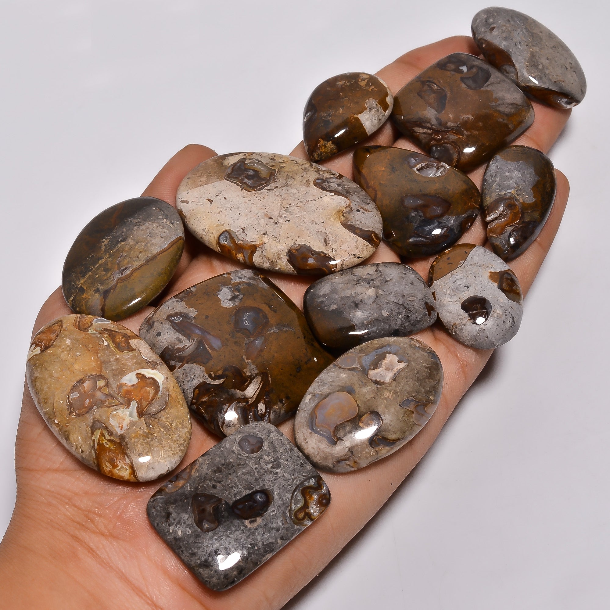Natural Rock Chalice Cabochons – Bulk Wholesale Gemstones for Jewelry Production