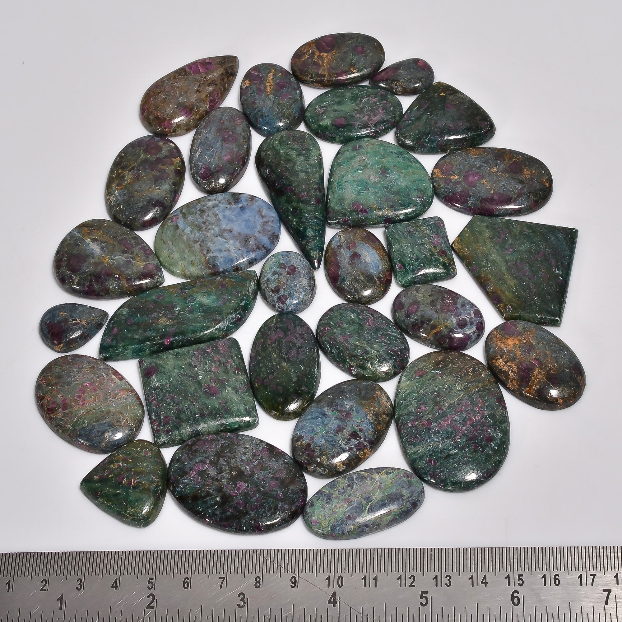 Wholesale Bulk Natural Ruby Kyanite Cabochons – Affordable Jewelry Gemstones
