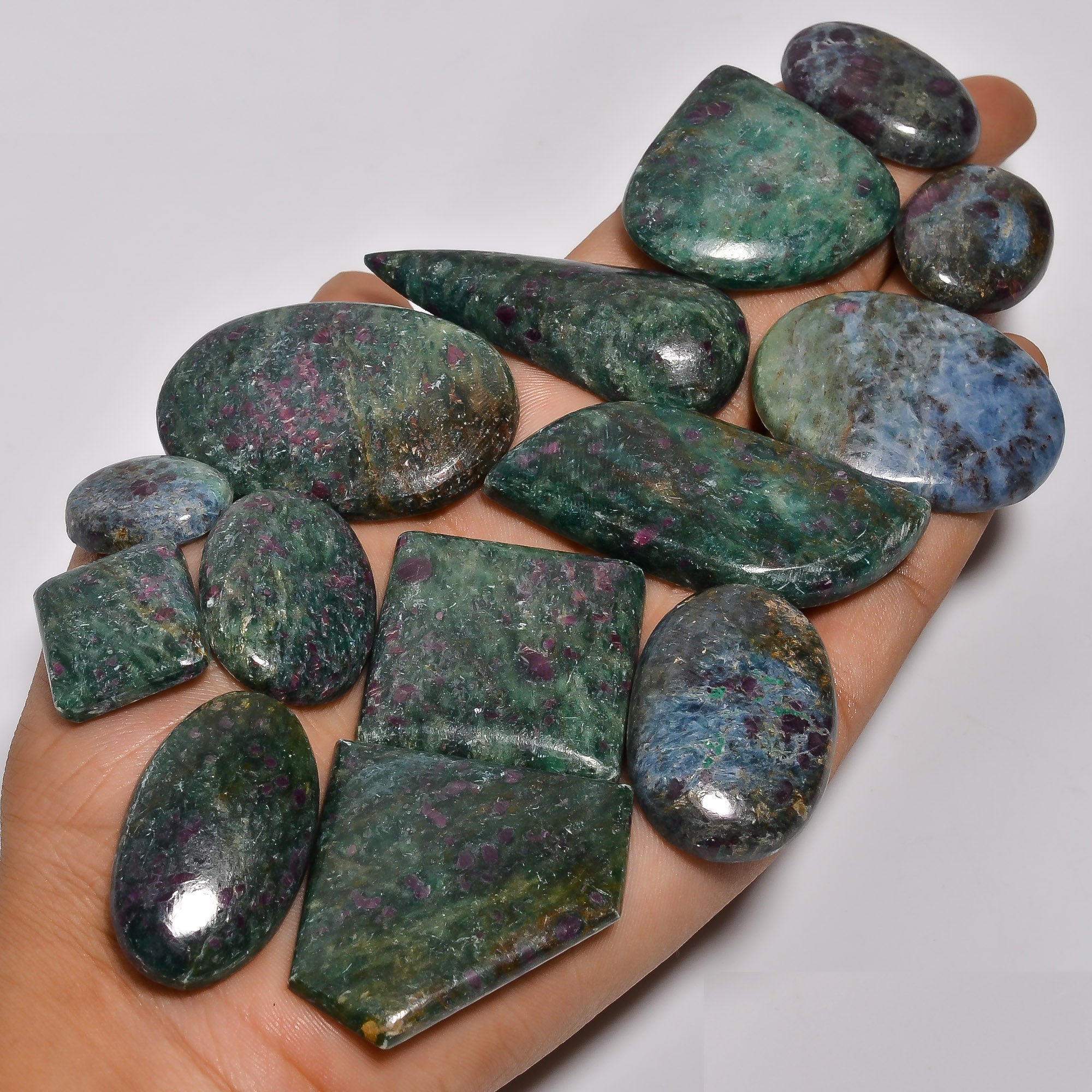 Wholesale Bulk Natural Ruby Kyanite Cabochons – Affordable Jewelry Gemstones