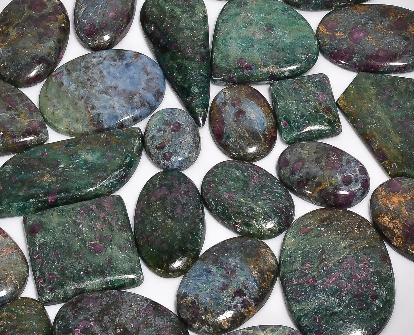 Wholesale Bulk Natural Ruby Kyanite Cabochons – Affordable Jewelry Gemstones