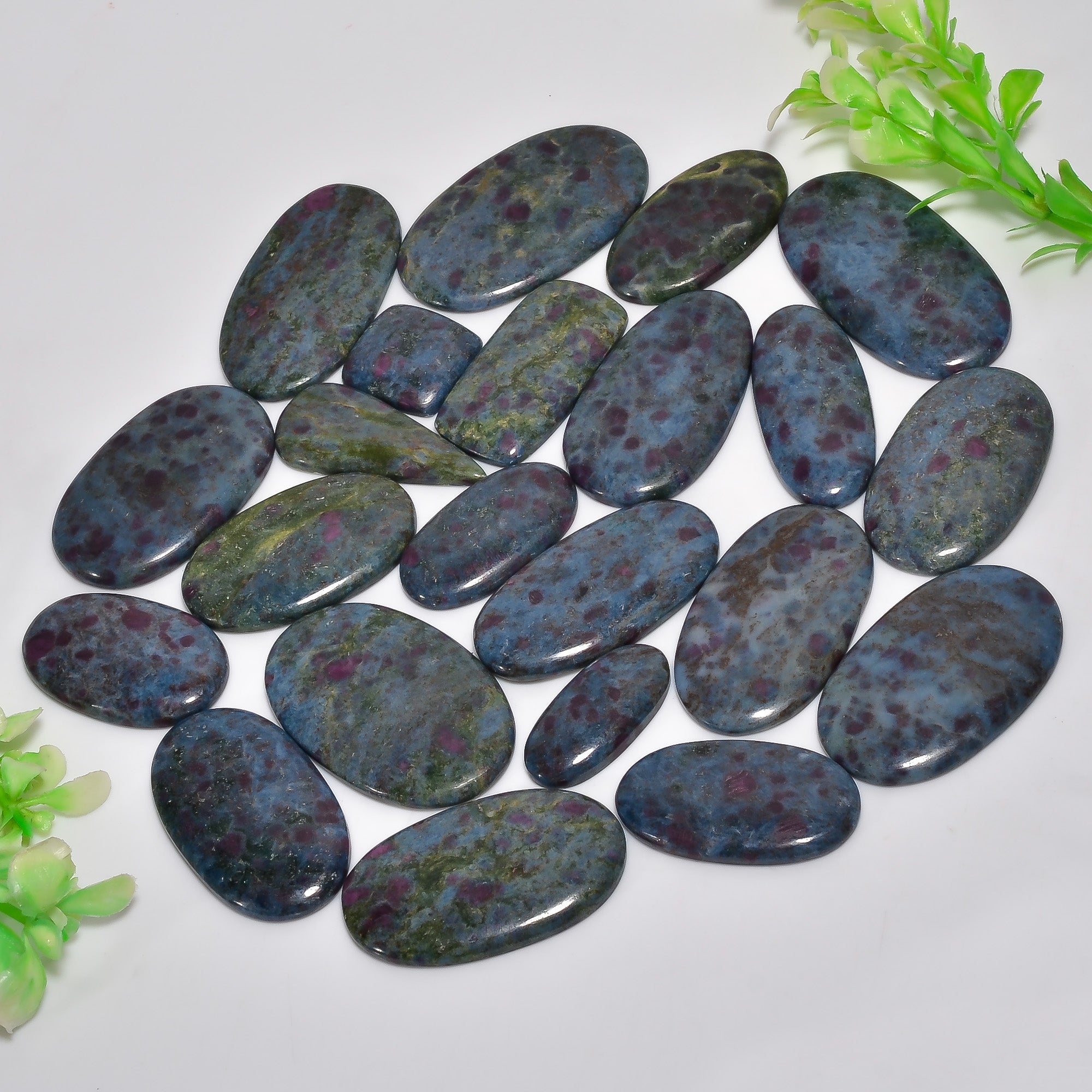 Natural Polished Ruby Zoisite Cabochon Lot – Wholesale Gemstone for Jewelry Business