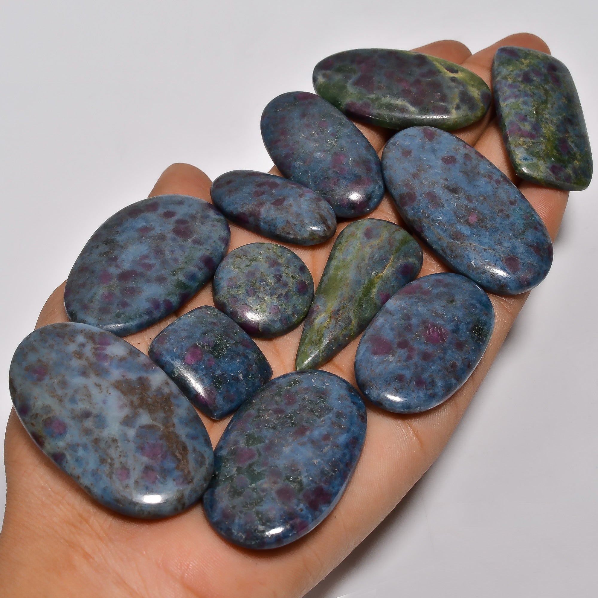 Natural Polished Ruby Zoisite Cabochon Lot – Wholesale Gemstone for Jewelry Business