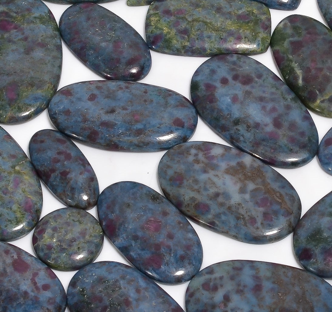 Natural Polished Ruby Zoisite Cabochon Lot – Wholesale Gemstone for Jewelry Business